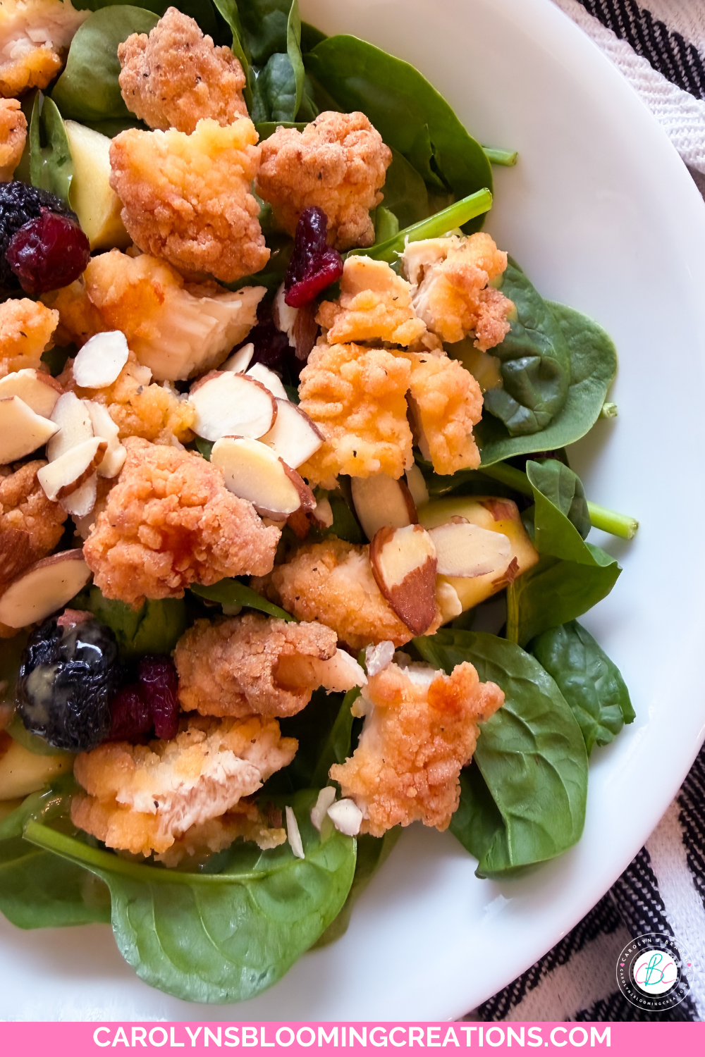 Quick Chicken Salad with Homemade Honey Mustard Vinaigrette