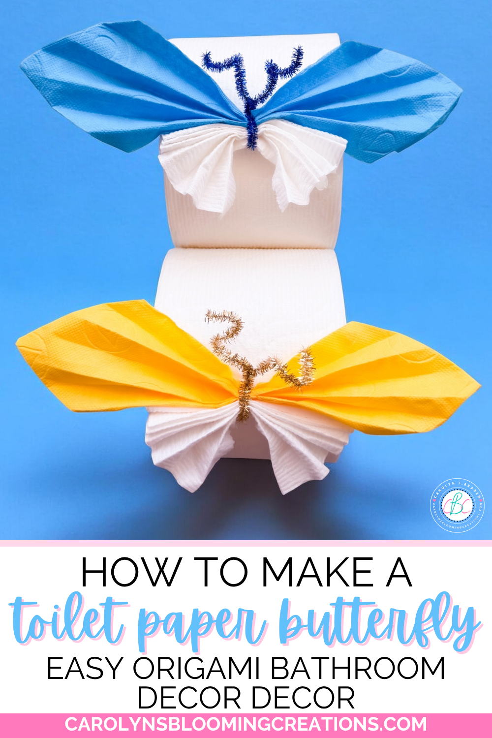 How to Make a Toilet Paper Butterfly: Easy Origami Bathroom Decor