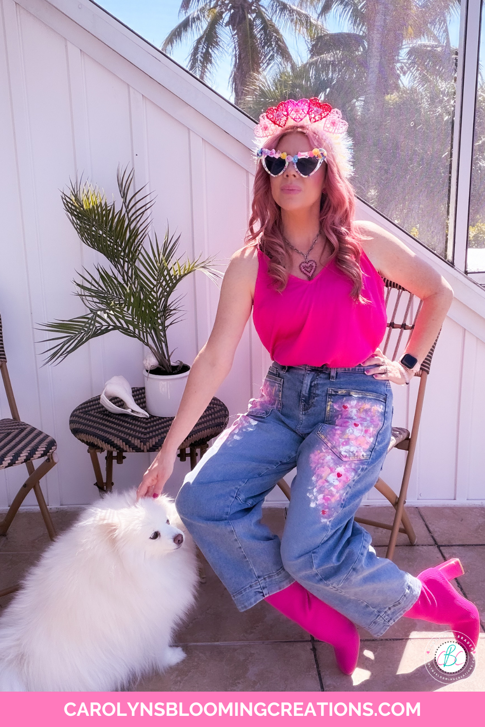 DIY painted jean tutorial