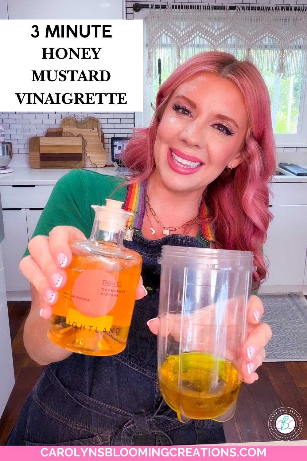 Homemade Honey Mustard Vinaigrette for Crispy Chicken Salad