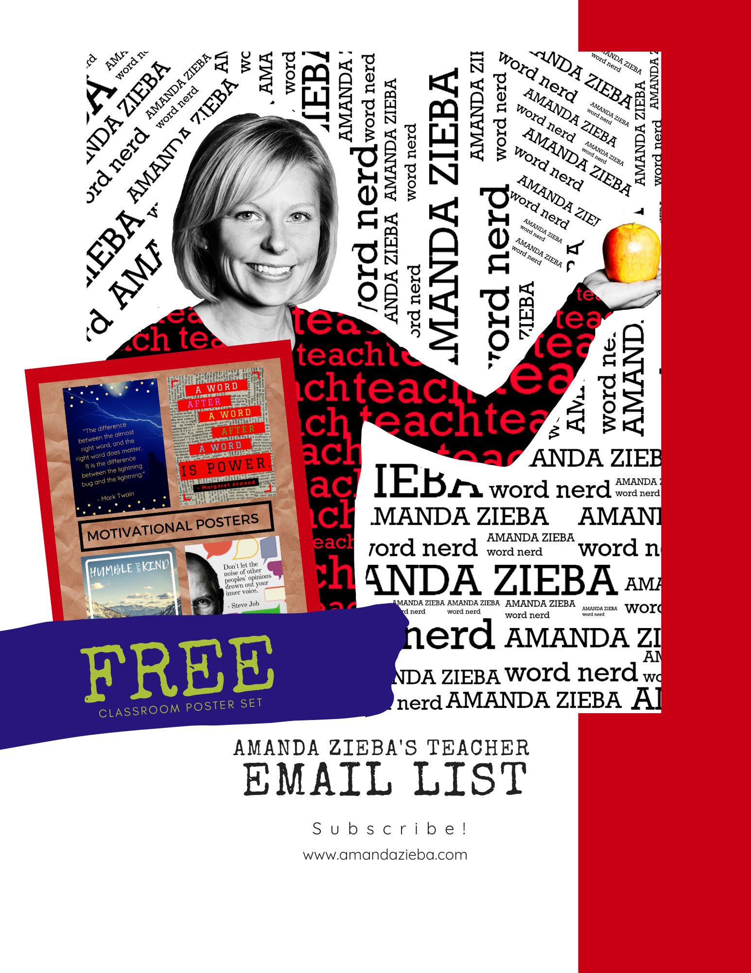 Amanda Zieba Teacher Email List Sign Up