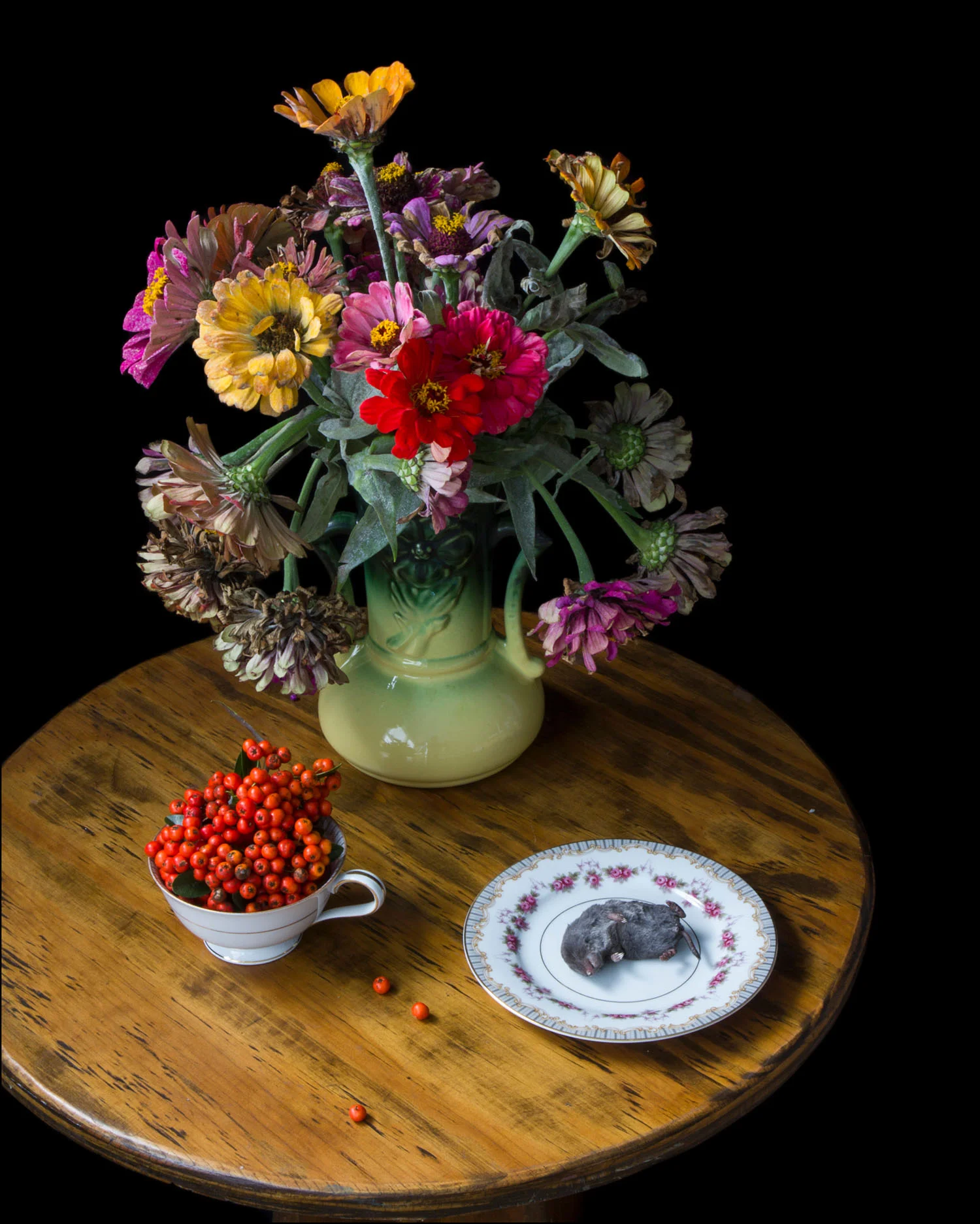 On Ripeness and Rot, #11 (Zinnias and Mole) (2013)