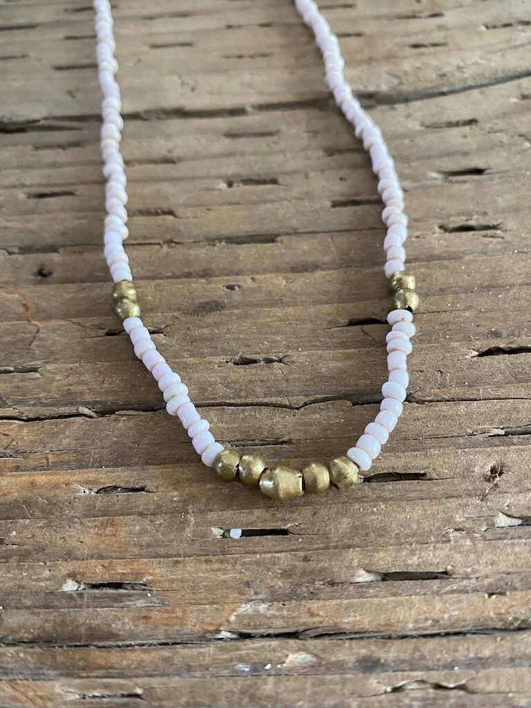 CREAM Beaded strand Necklace