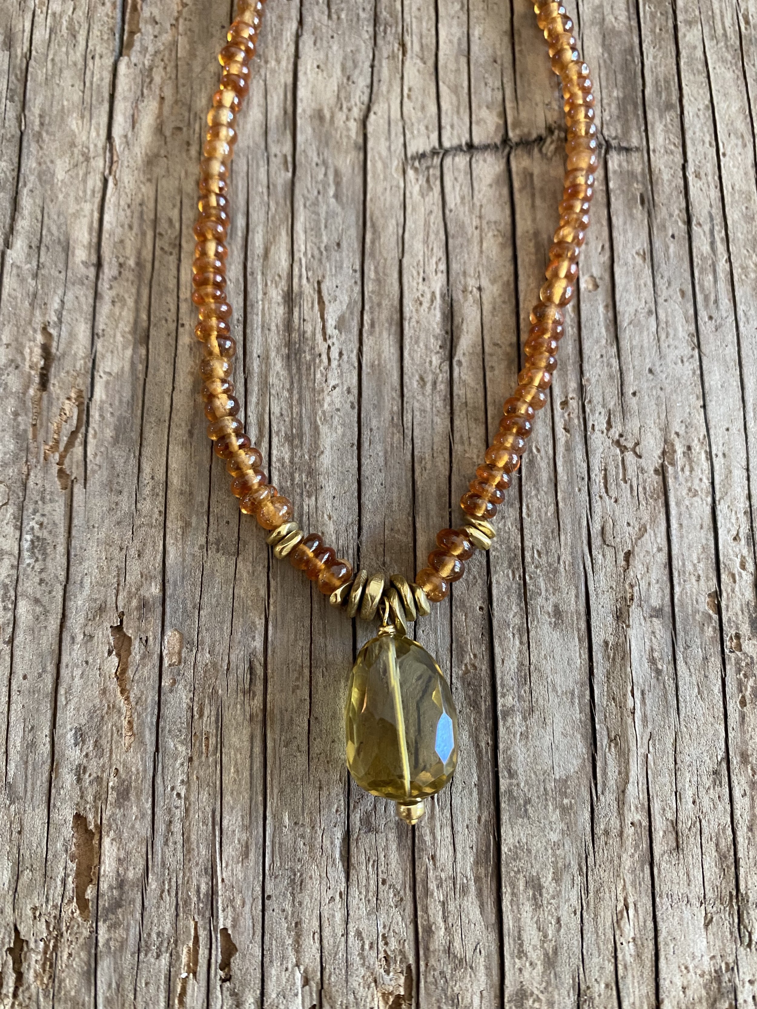 COCOA Beer Quartz Pendant Necklace