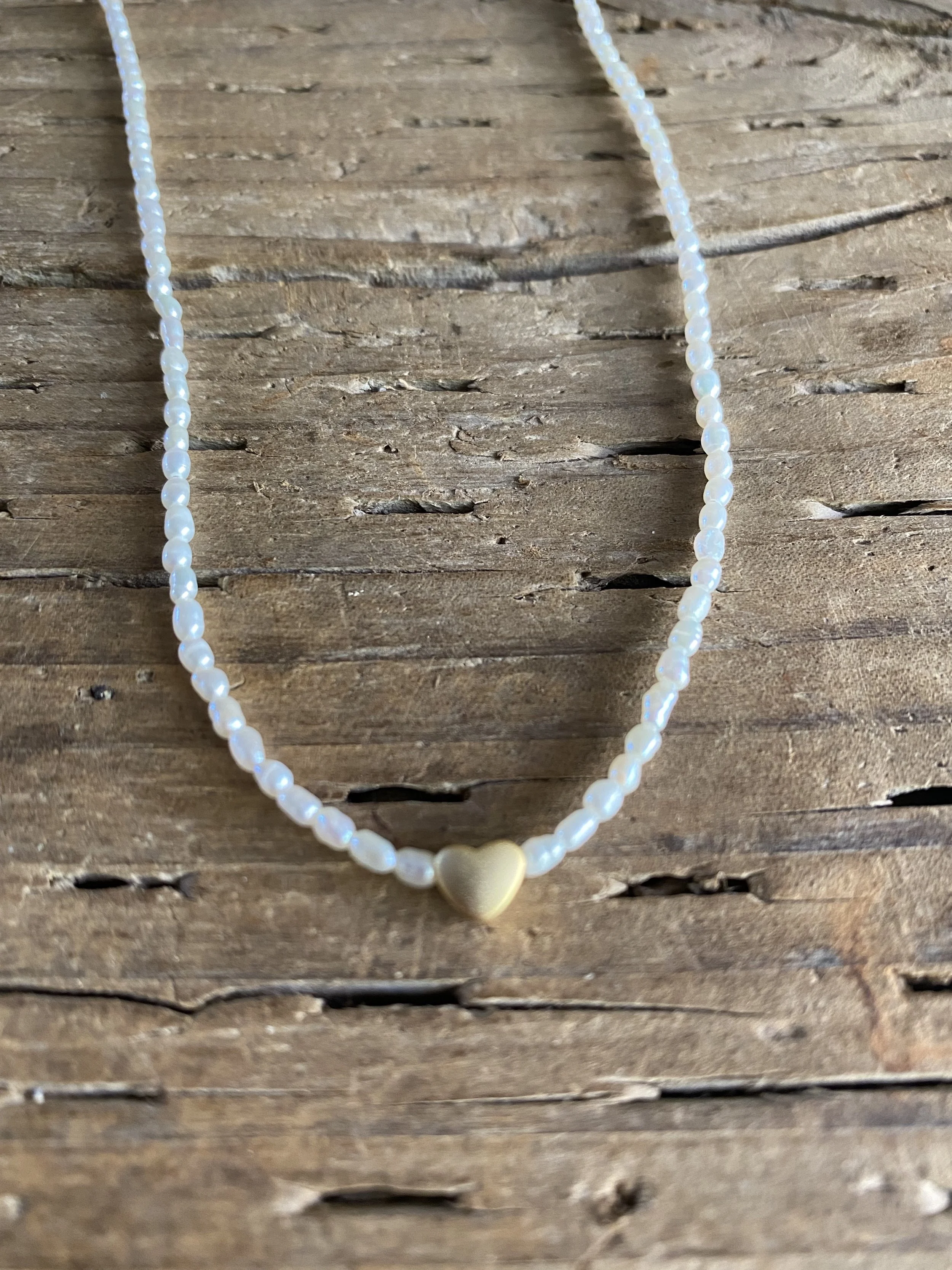 CLOUD Pearl Heart Short Necklace
