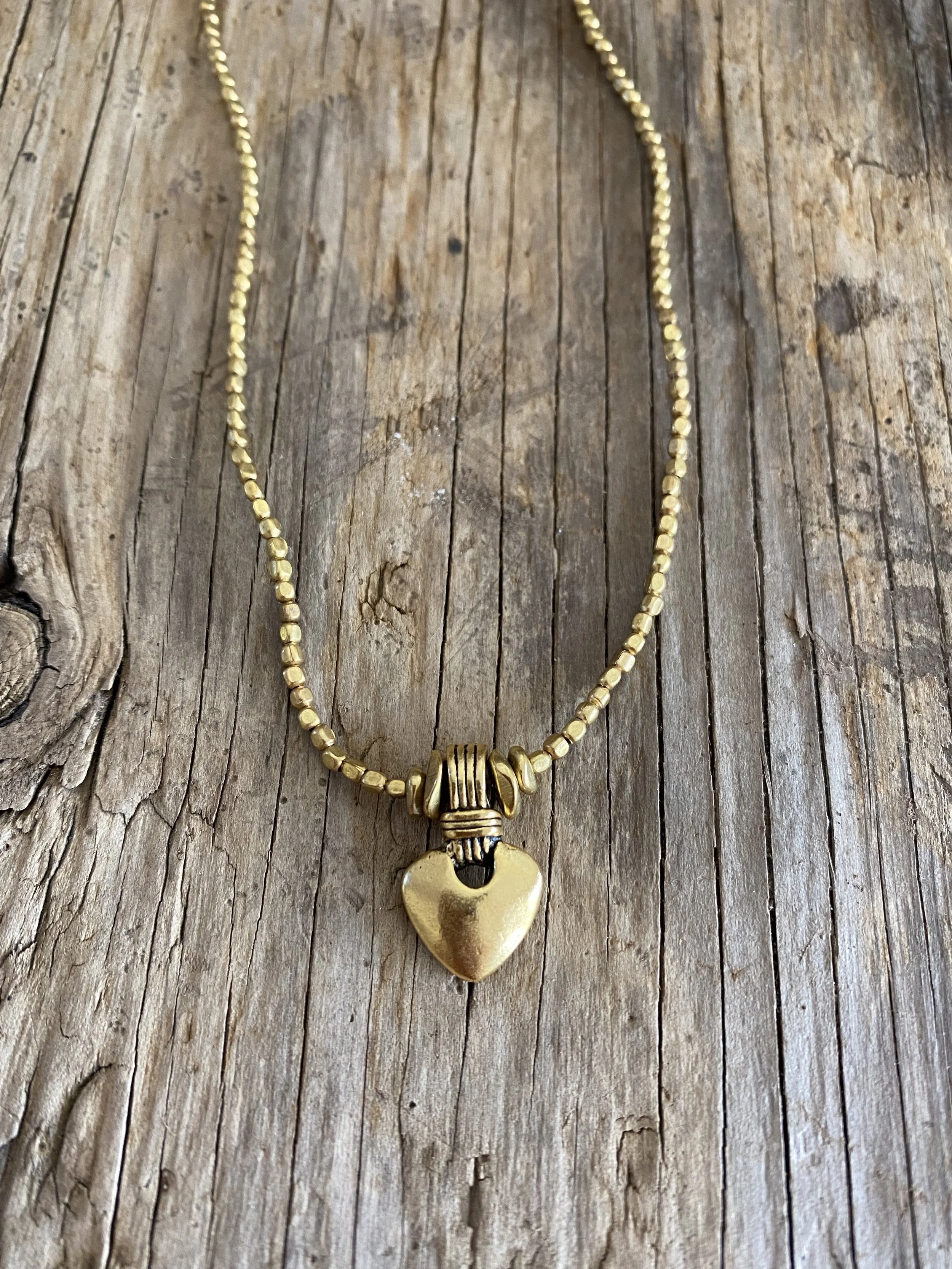 CRYSTAL Artisan Heart Necklace