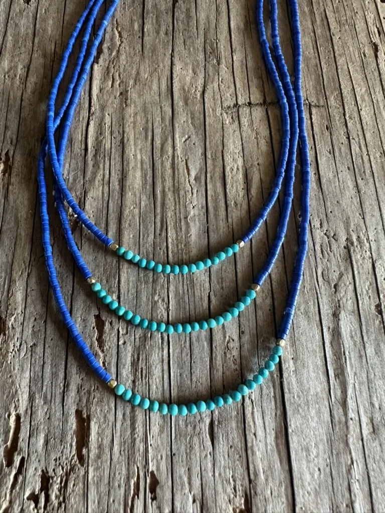 LAPIS Turquoise Bar Short Necklace