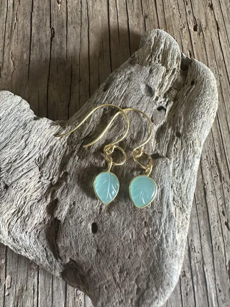 LEAF Amazonite Drop Earrings