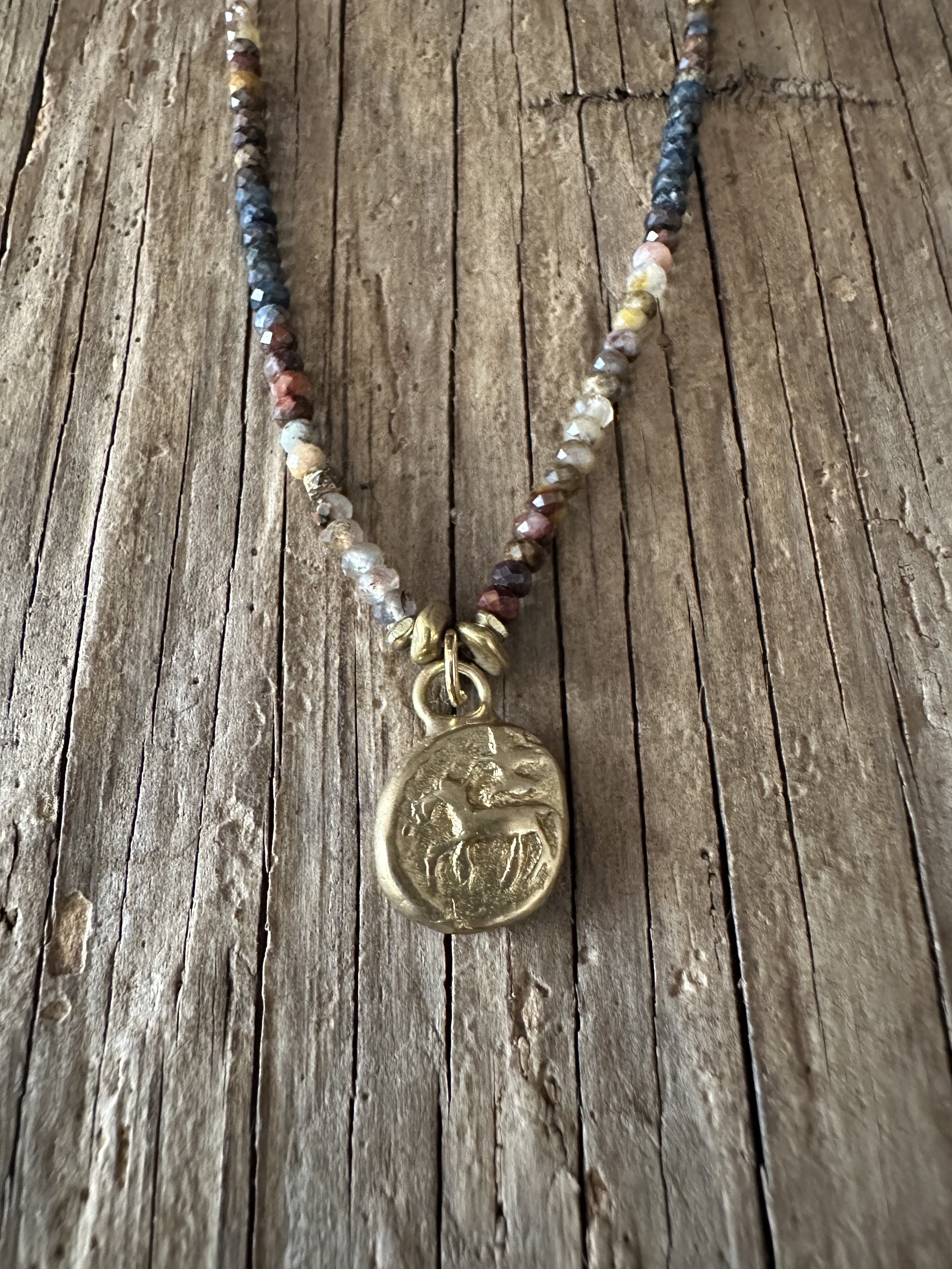EARTH Horse Charm Short Necklace