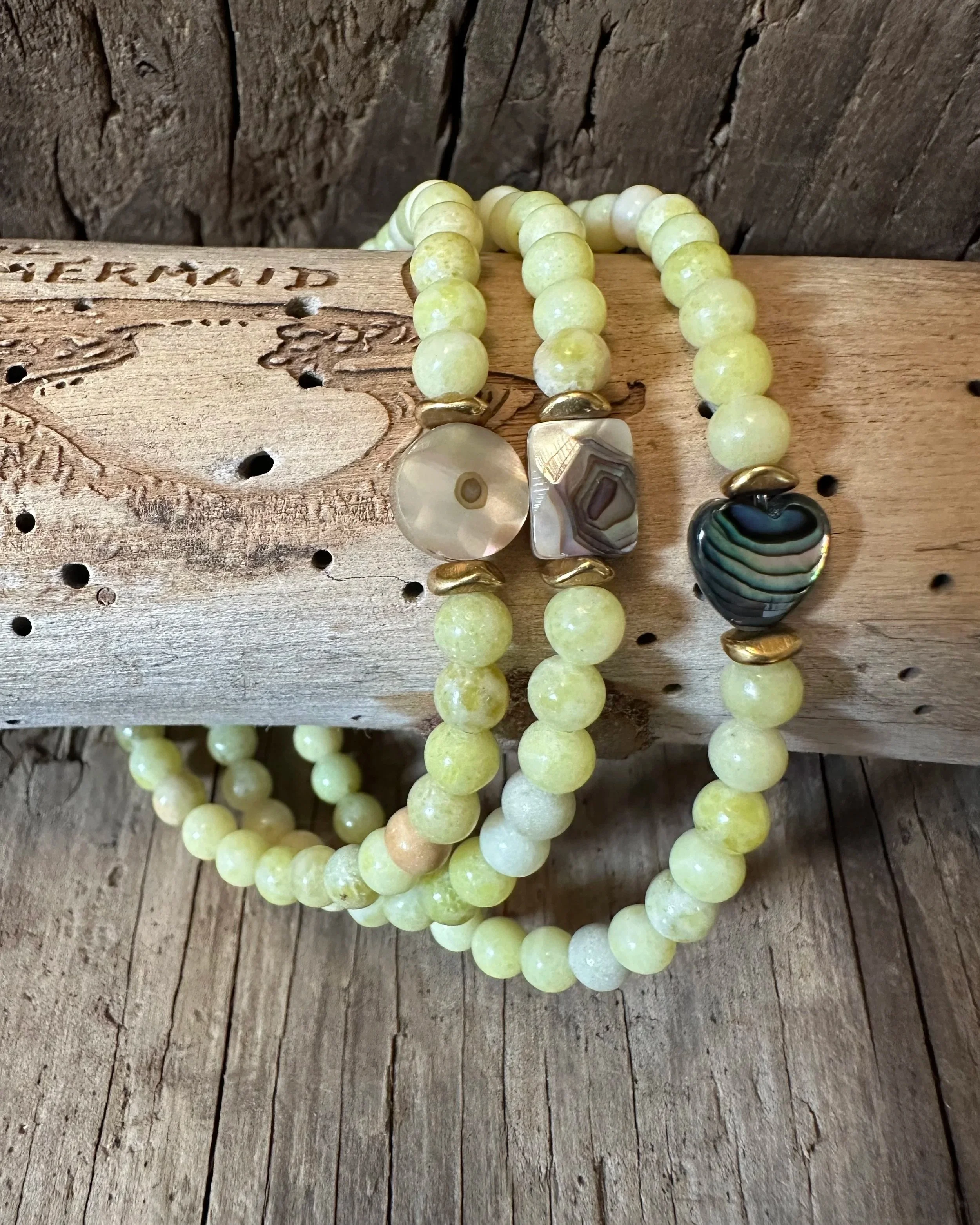 LIME Jade Stretchy Bracelets