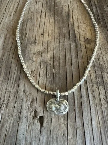 HORSE Silver Charm Short Necklace