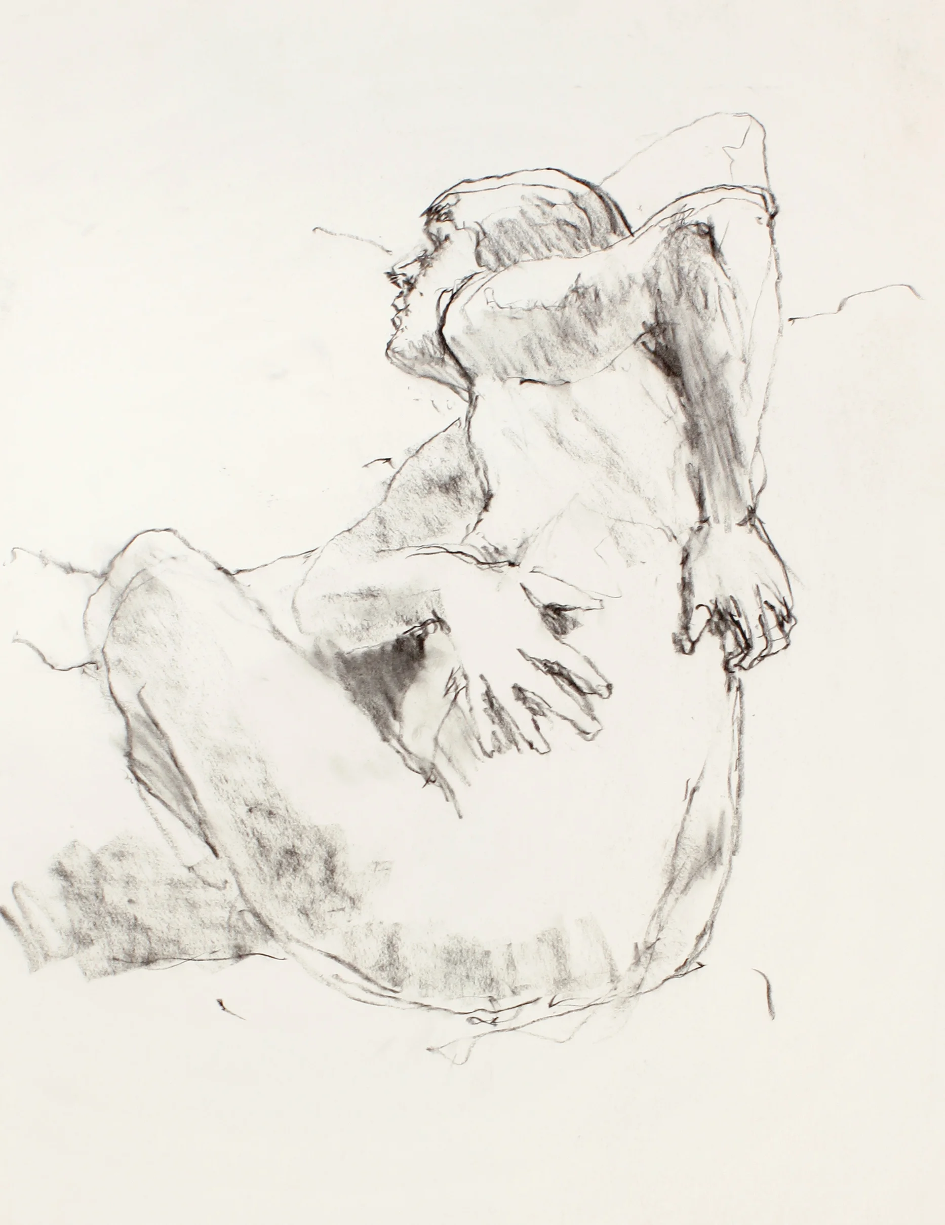 Seated Nude with Hands on Back