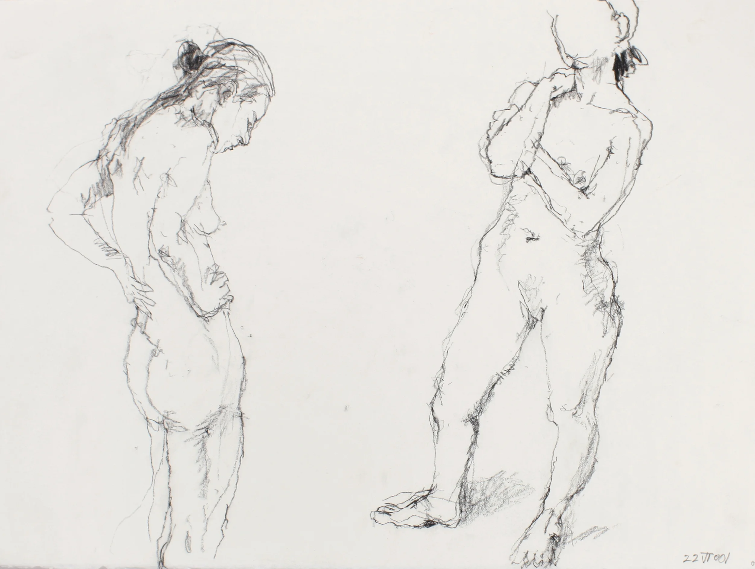 Two Standing Nudes Facing Each Other