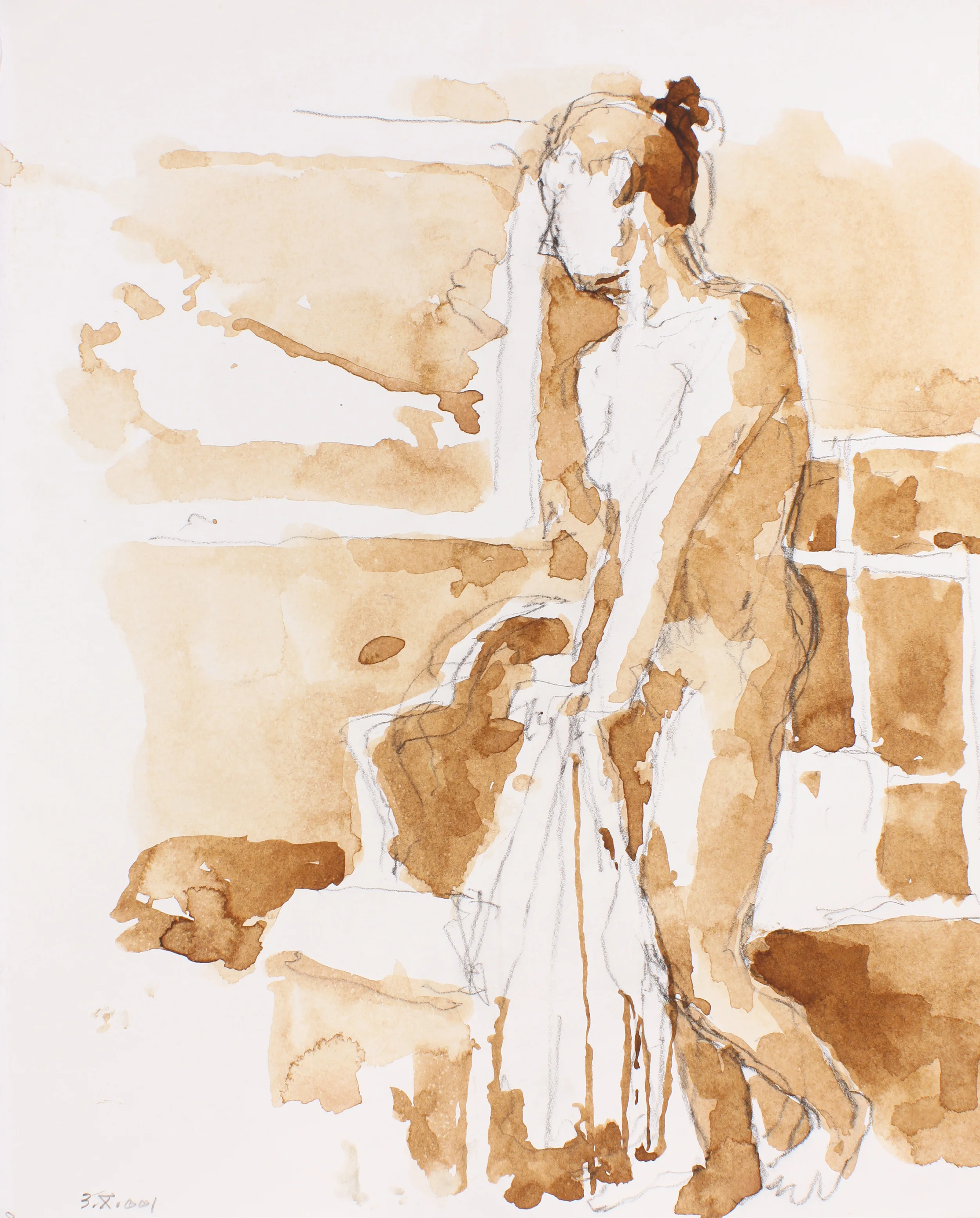 Standing Nude in Studio
