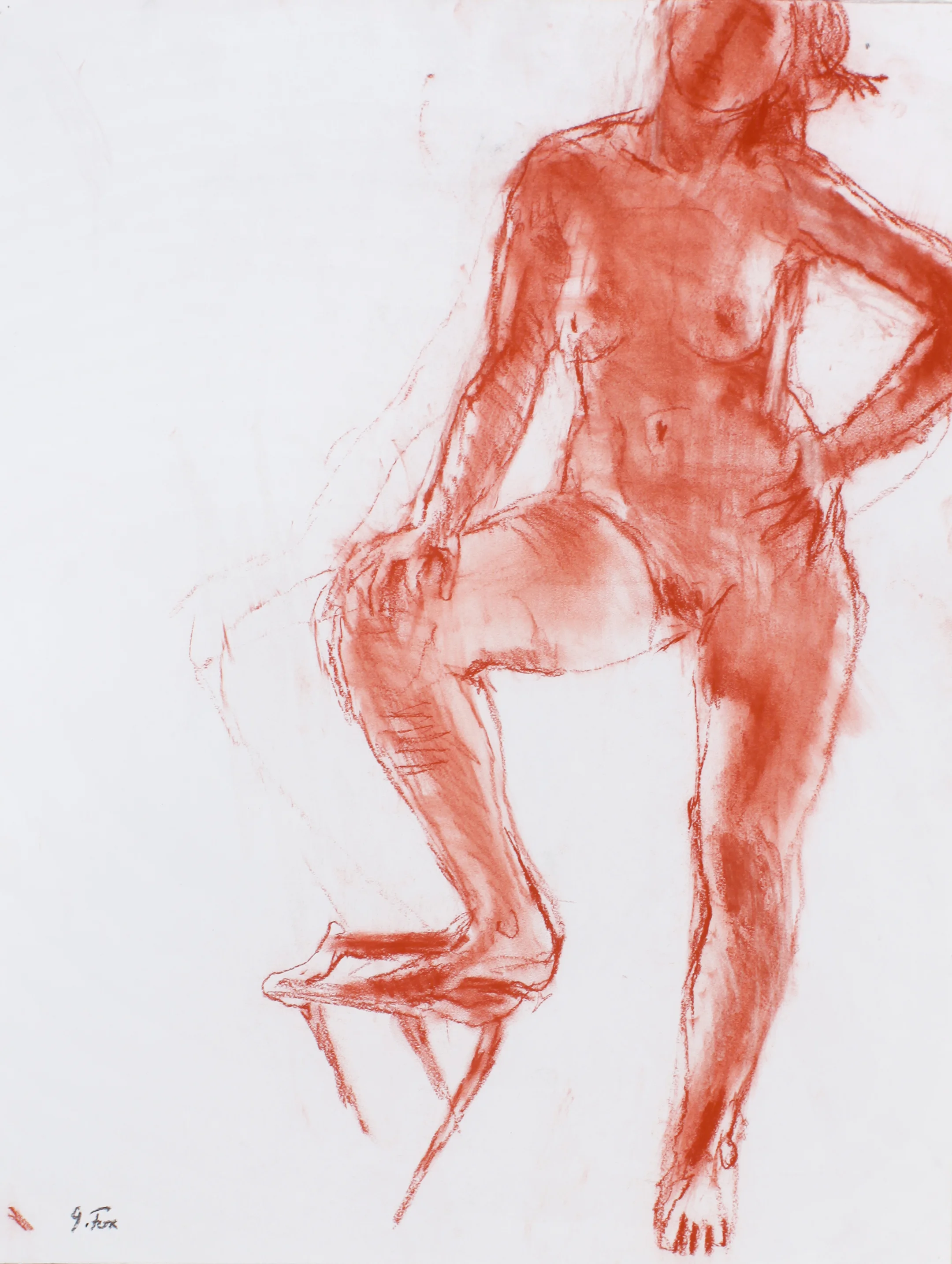 Nude with Foot on Folding Stand