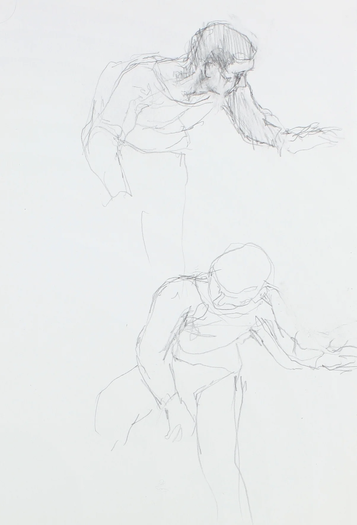 Two Male Figures for Bicycle Painting