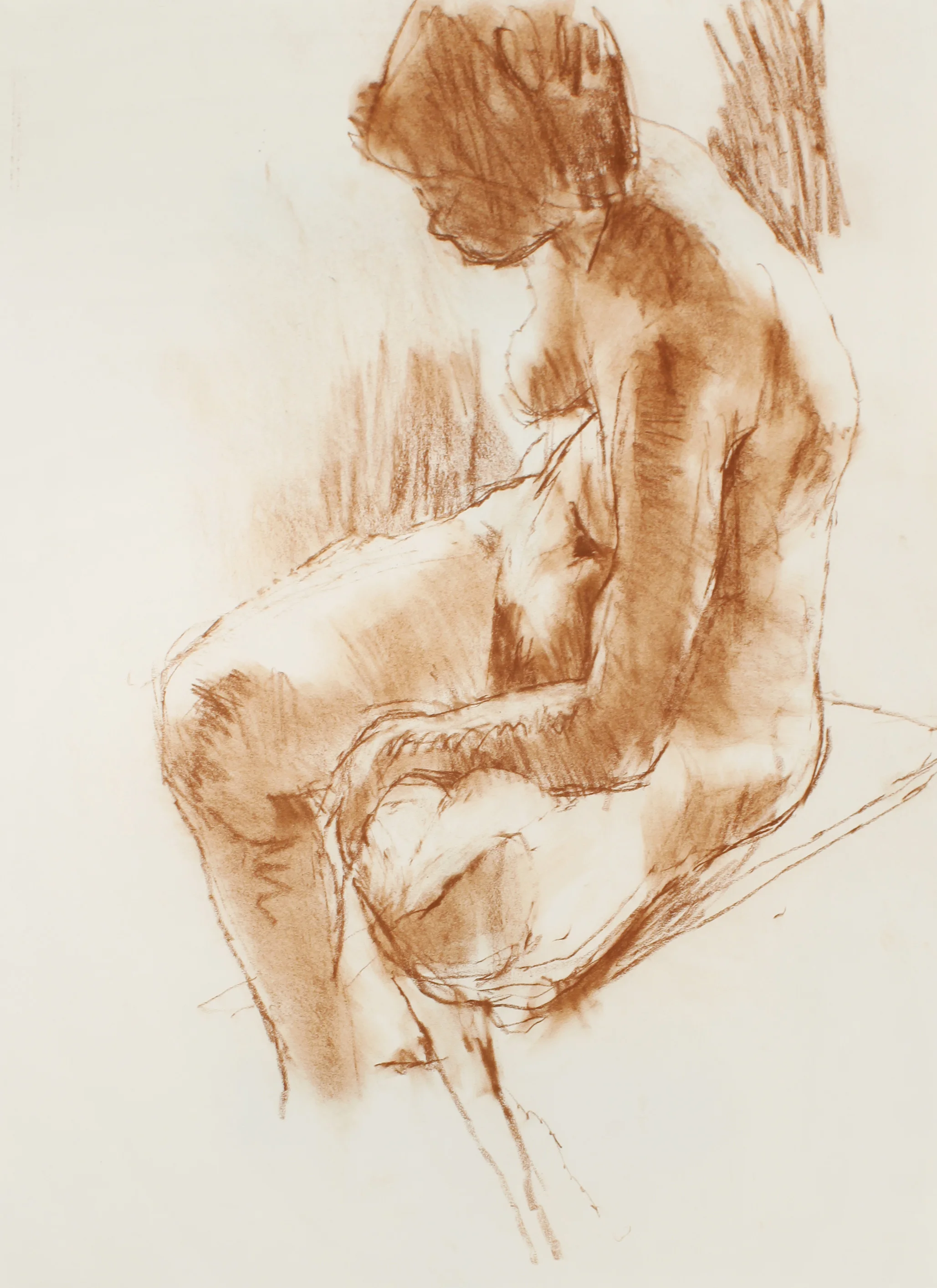 Seated Nude with Bent Leg