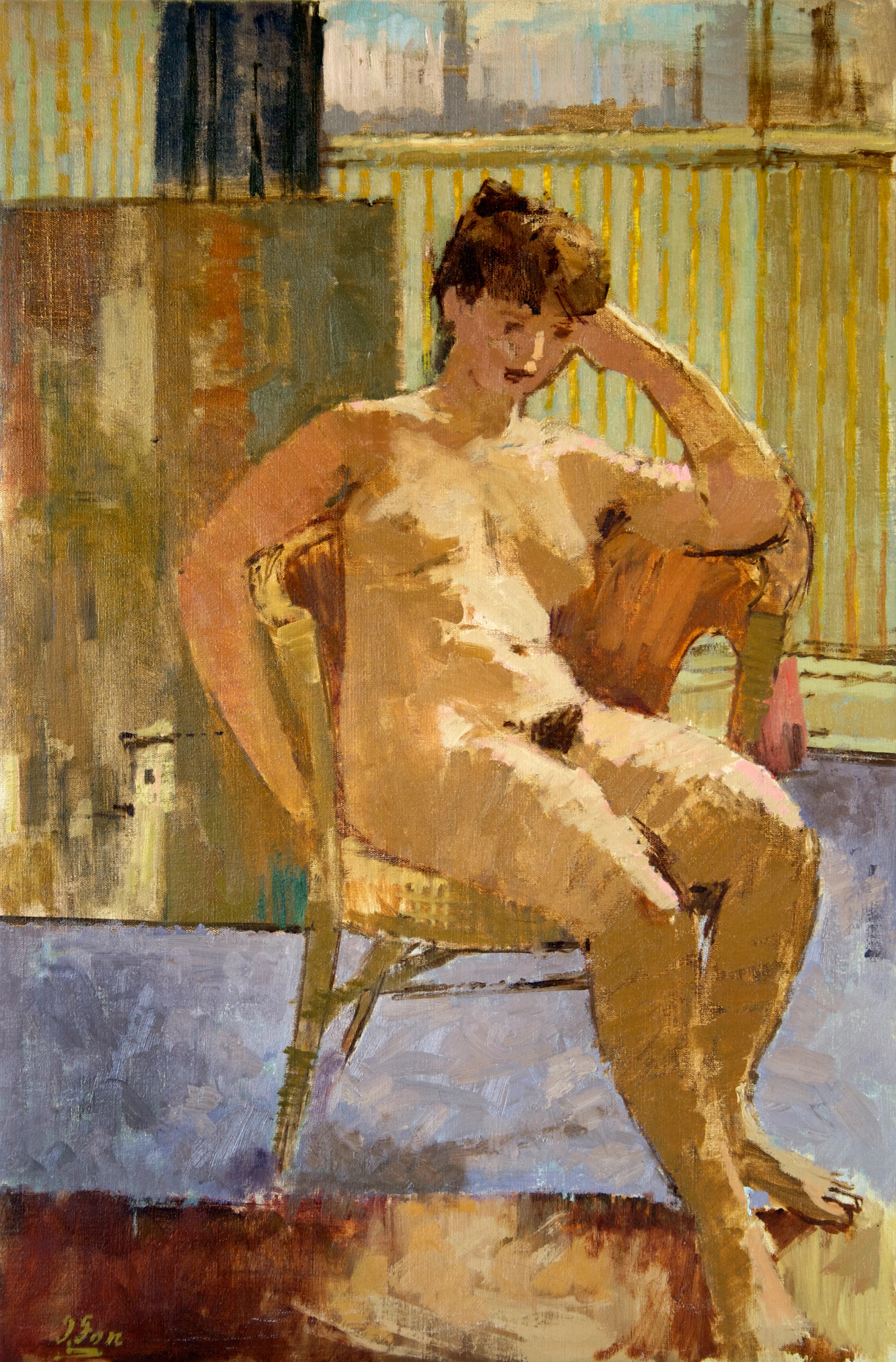 Seated Nude with Painting