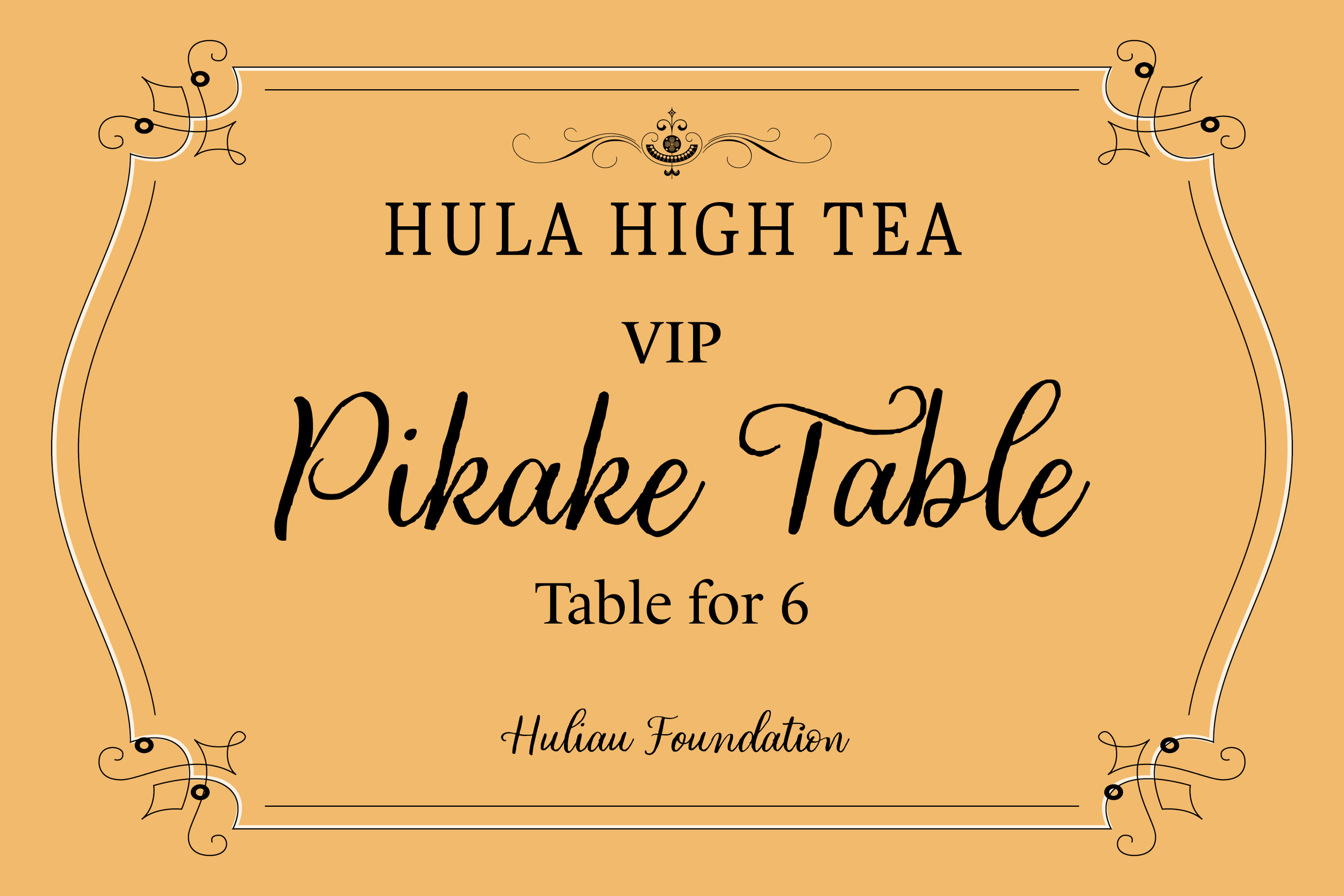 Hula High Tea: VIP Pikake Table