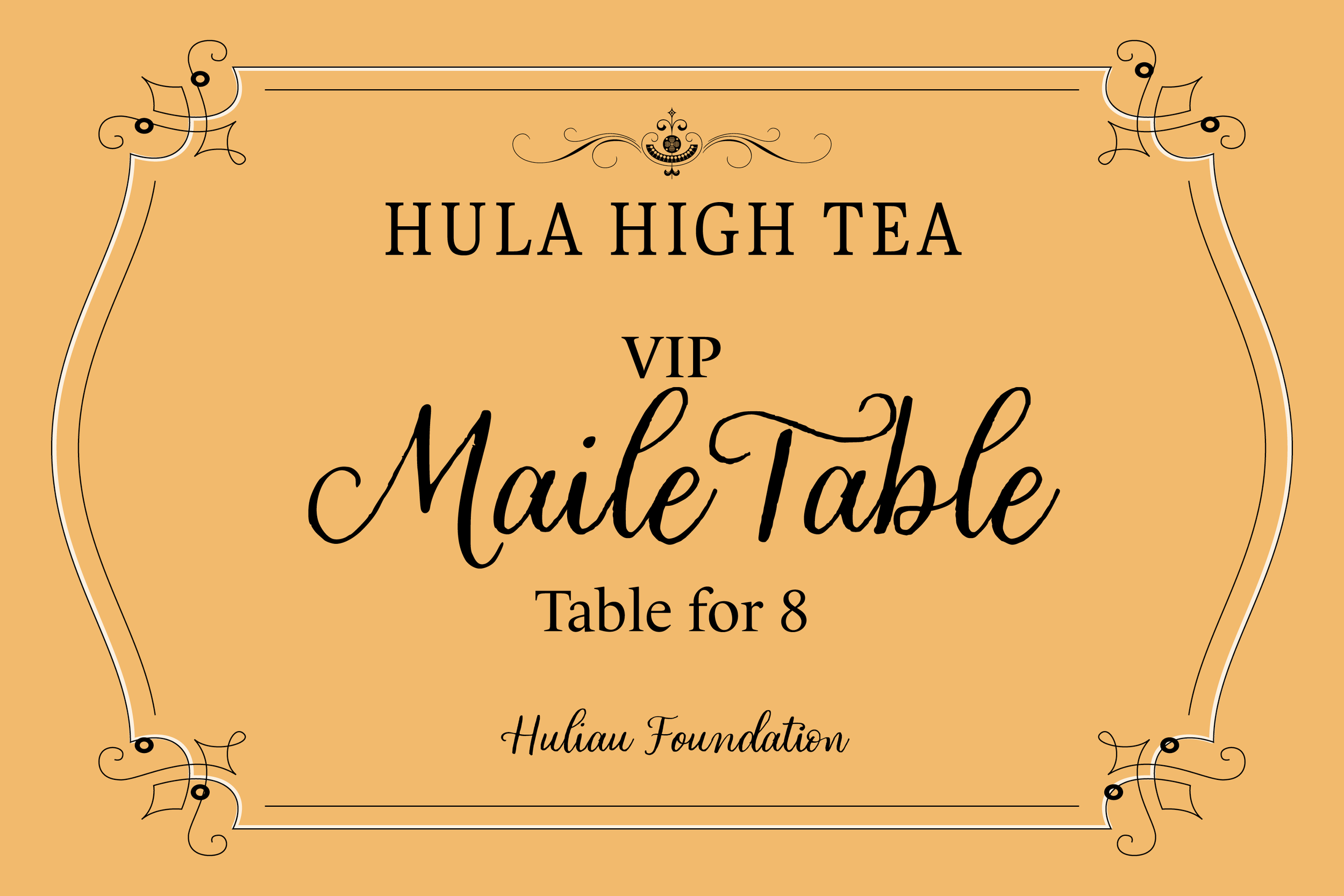 Hula High Tea: VIP Maile Table