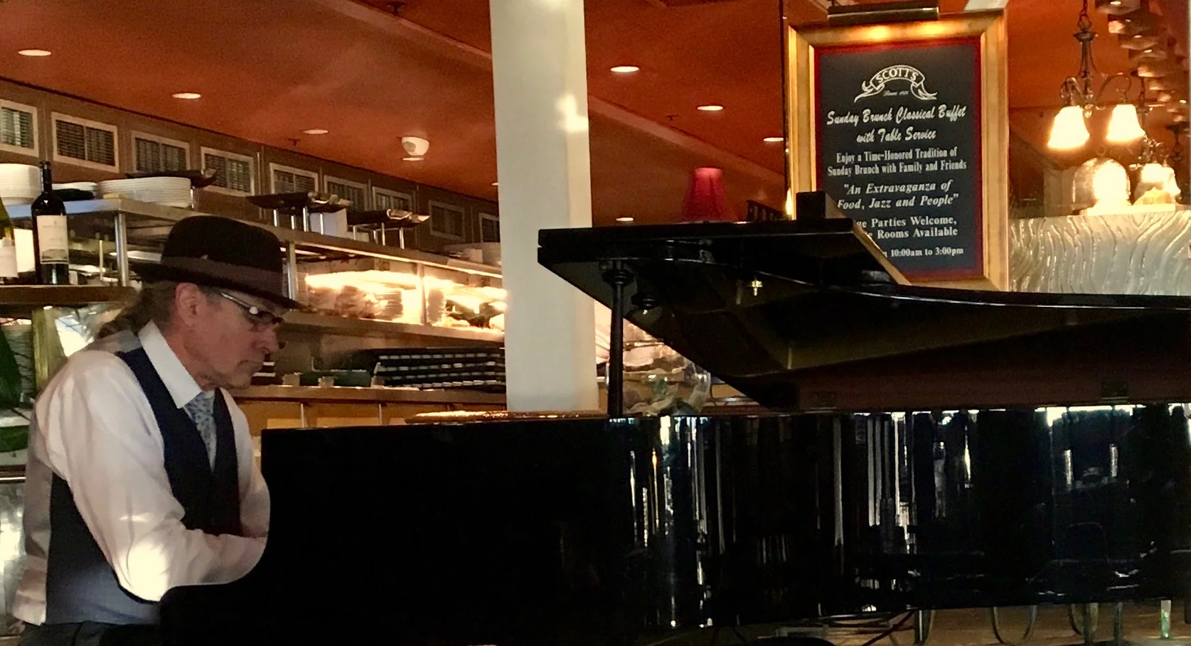 Jazzman at Scott’s Seafood restaurant