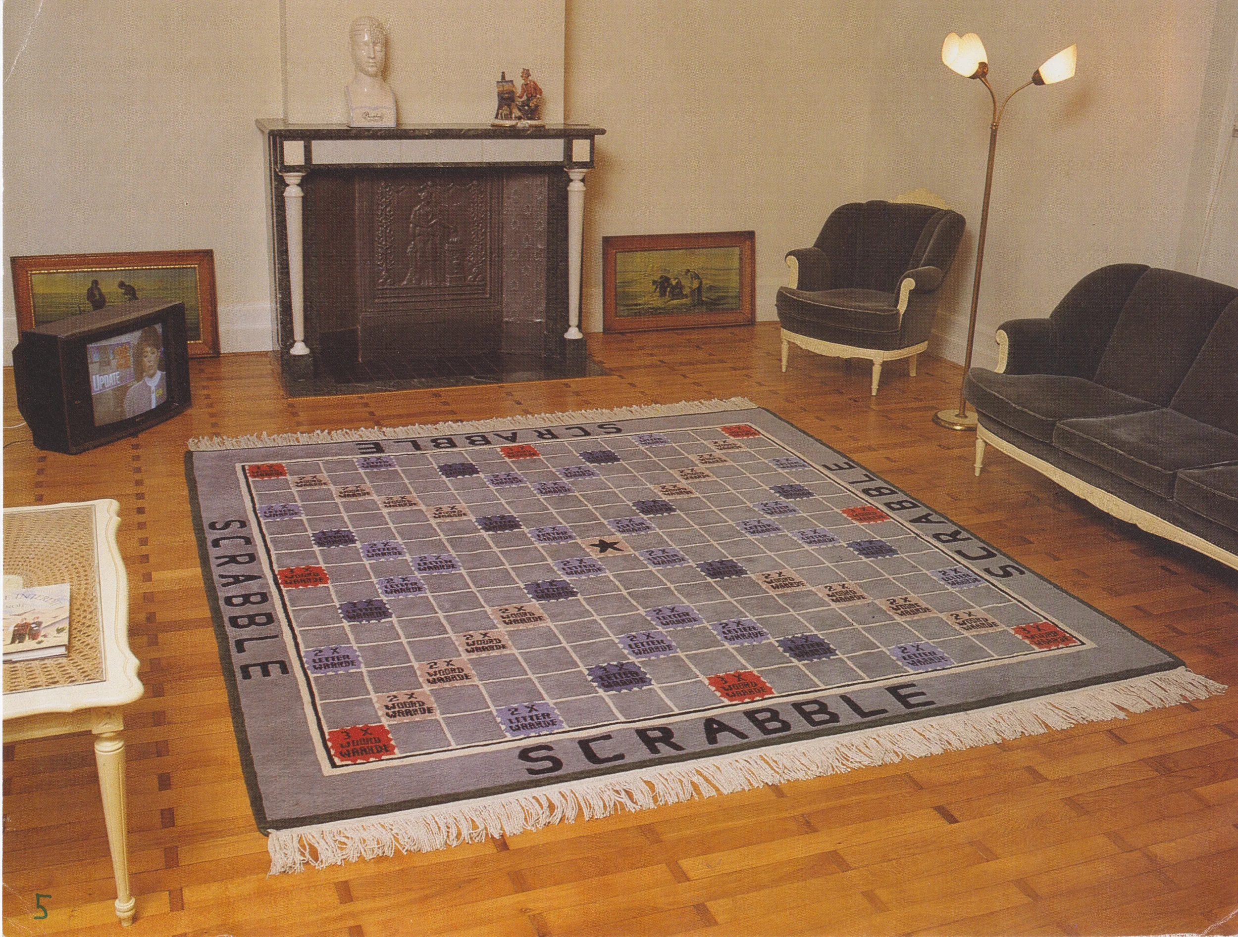  Rob Scholte,&nbsp; Scrabble,&nbsp; 2.5m x 2.5m, 1988 
