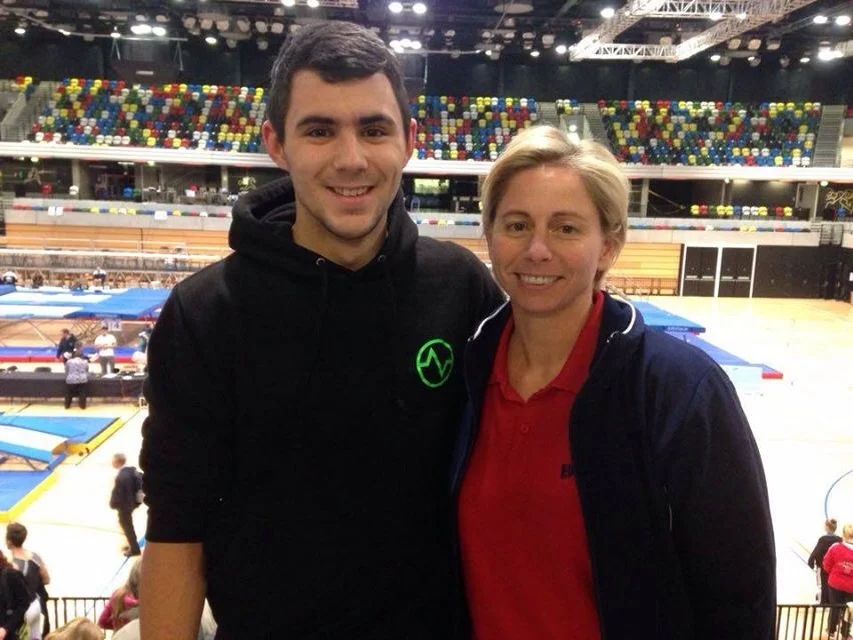 James Langley with his DMT coach - 3 time world champion Kylie Walker.