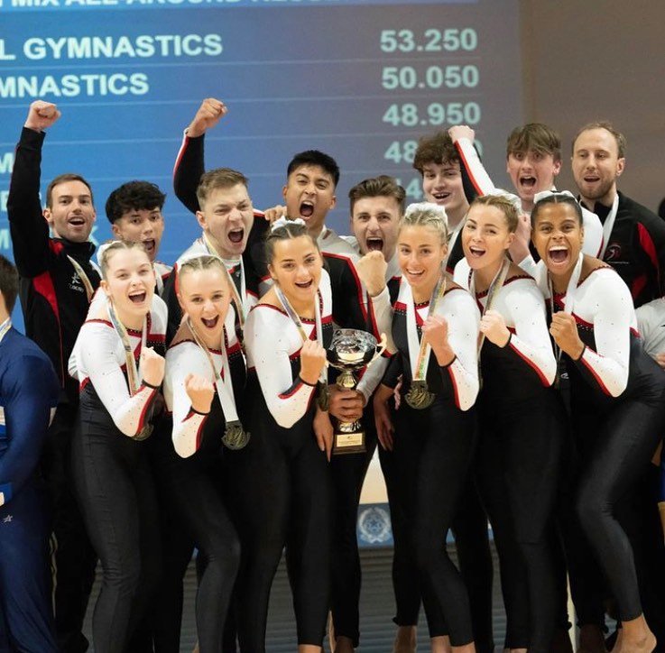 Great weekend for Bracknell GC at the Mid European TeamGym Championships 2023 in Italy. 

Junior Women&rsquo;s Championships:

Bracknell🥇 🏆 

Shoutout to @flikflak_plzen 🇨🇿 who took the 🥈 with the highest floor score and @tszdornbirn 🇦🇹 who we
