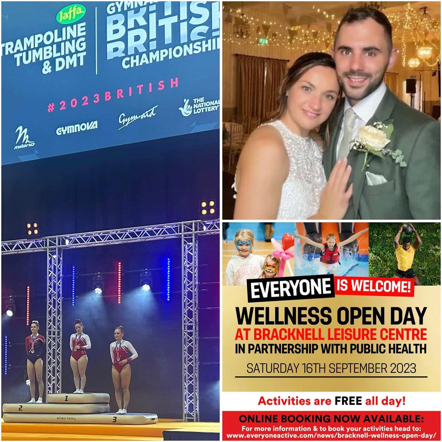 Crazy busy weekend with the @everyoneactive_bracknell and @bfc_health Wellbeing open day, birthday parties, the British DMT Championships and of course, the wedding of James and Stacey 🎊 

Well done to Amelia who picked up a silver medal at the Brit