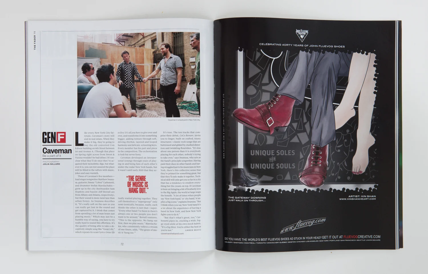 Caveman for The Fader, Oct/Nov 2011, New York