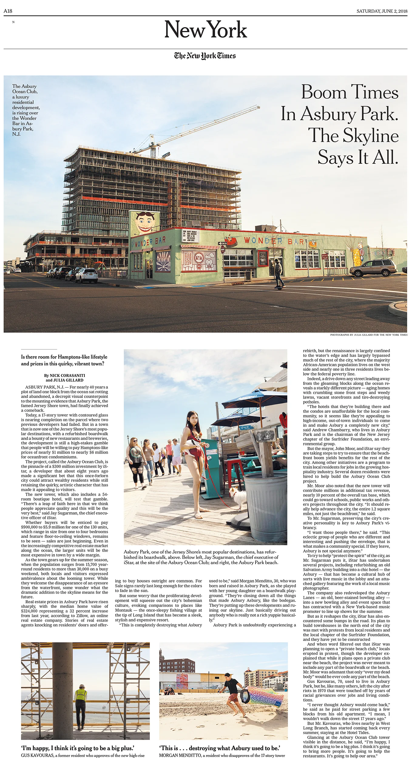Asbury Park The New York Times, June, 2018