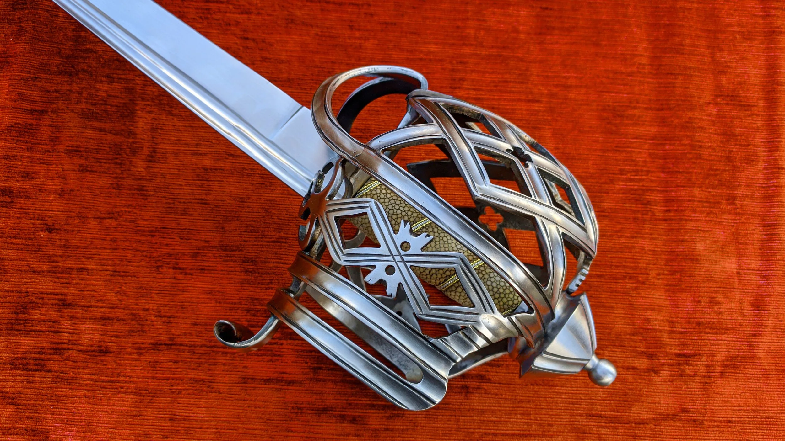 Diamond Pattern Scottish Basket Hilt 2 [SHARP] — Jesse Belsky Stageswords