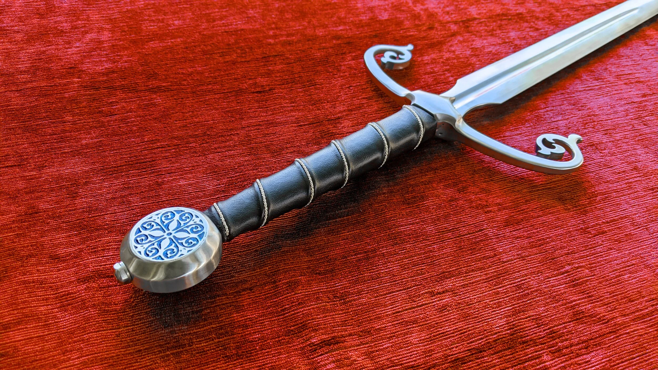 Fantasy Bastard Sword Blue Inlay Pommel [SHARP] — Jesse Belsky