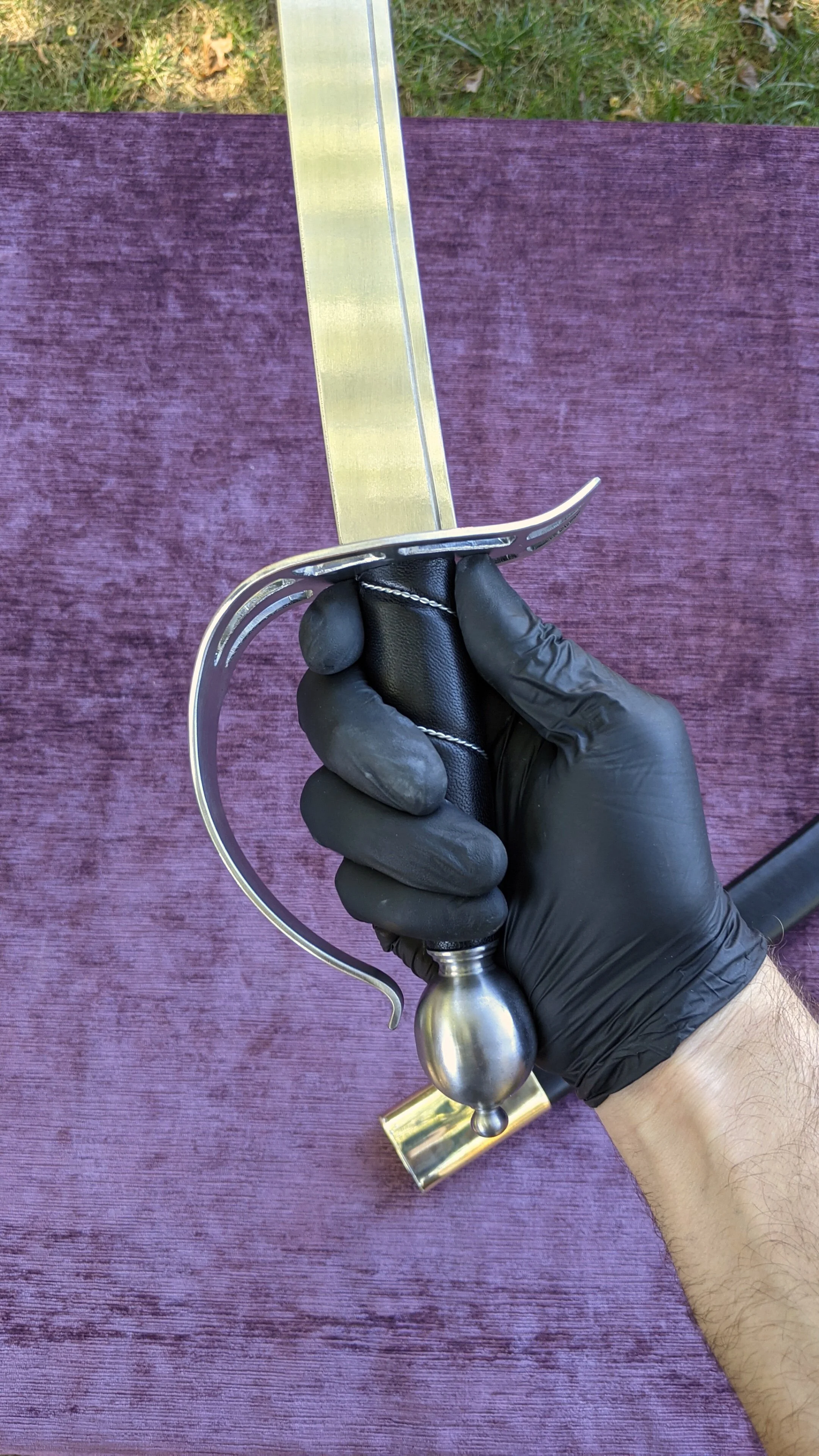 ALUMINUM Slotted Guard Cutlass 4 -- WIDE GUARD — Jesse Belsky Stageswords
