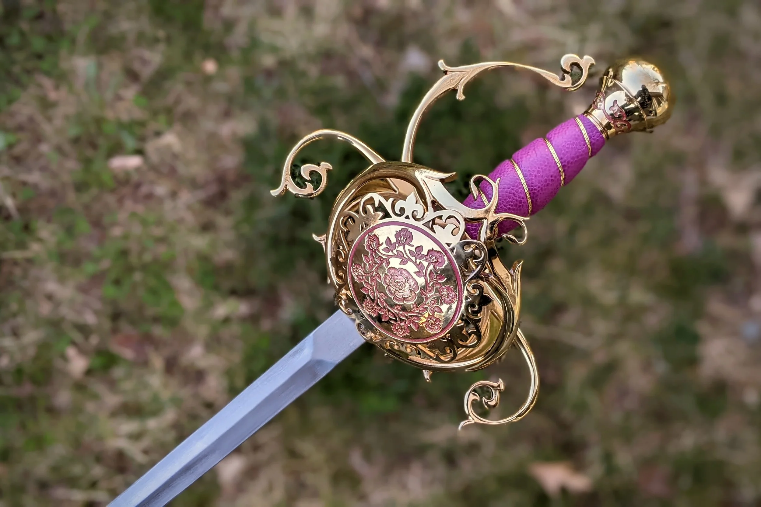 Rose & Brass Floral Rapier [SHARP]