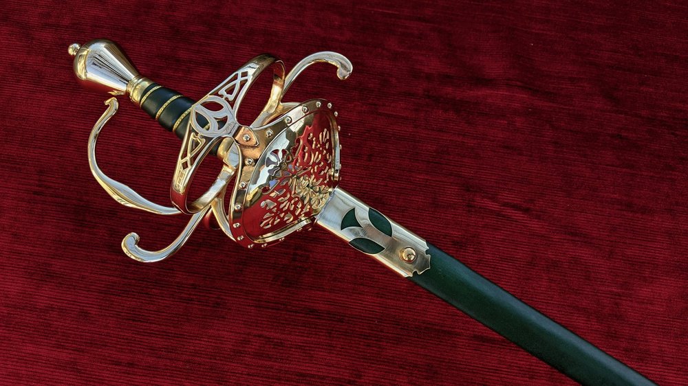 Brass Pierced Plate Rapier [SHARP] — Jesse Belsky Stageswords