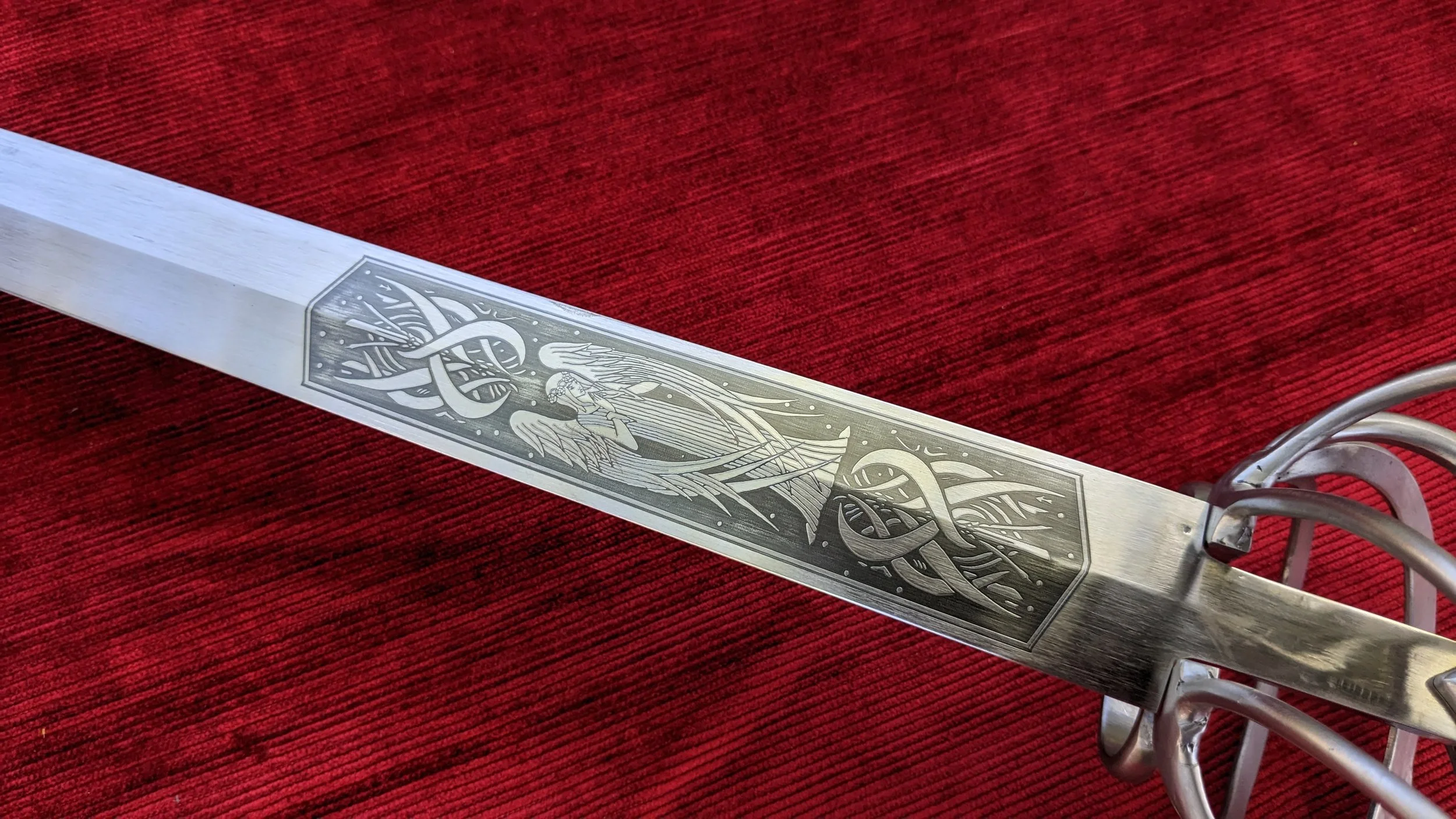 3-Ring Etched Sidesword [SHARP] — Jesse Belsky Stageswords