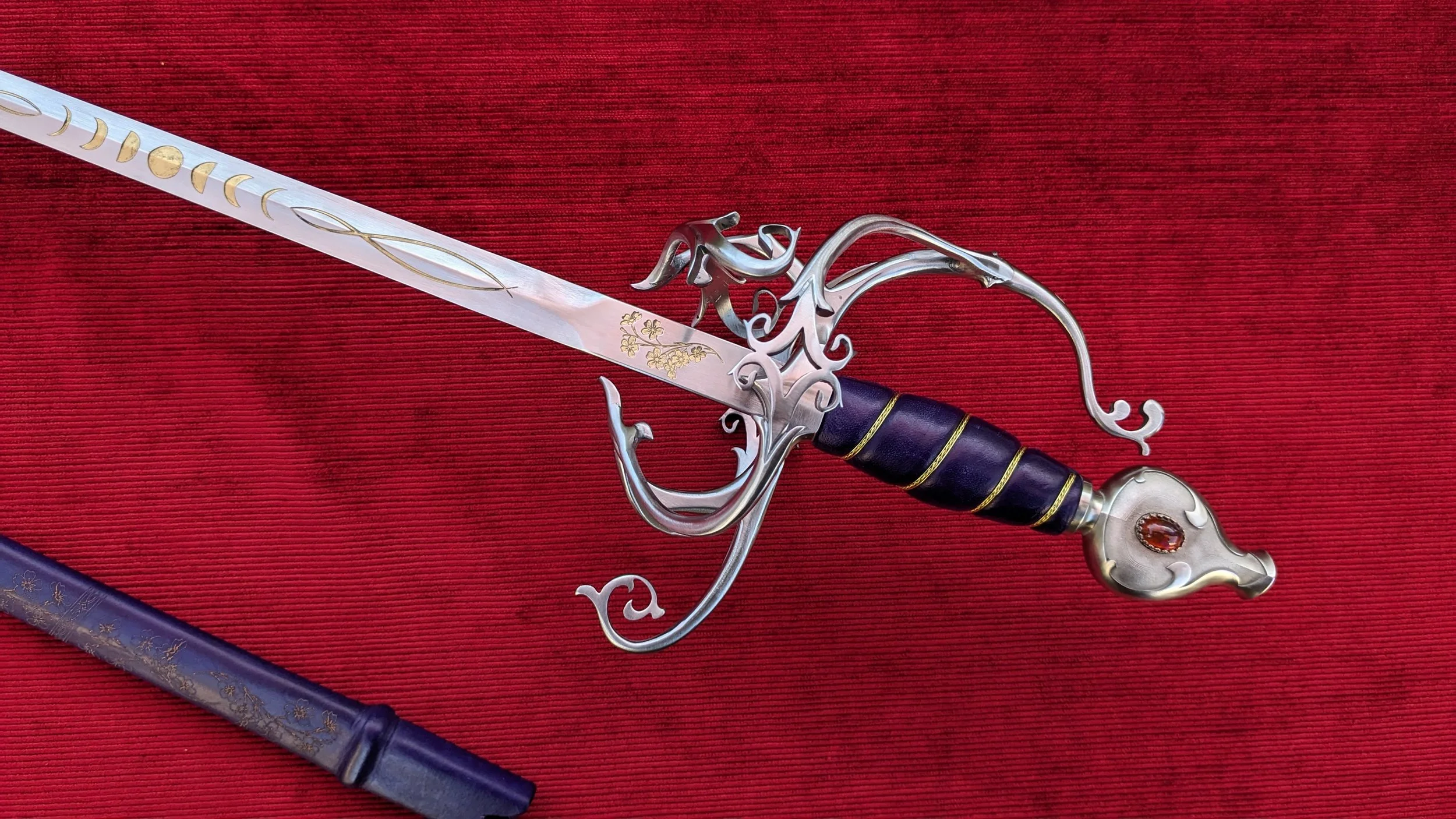 Fire Opal Fantasy Rapier [BLUNT] — Jesse Belsky Stageswords