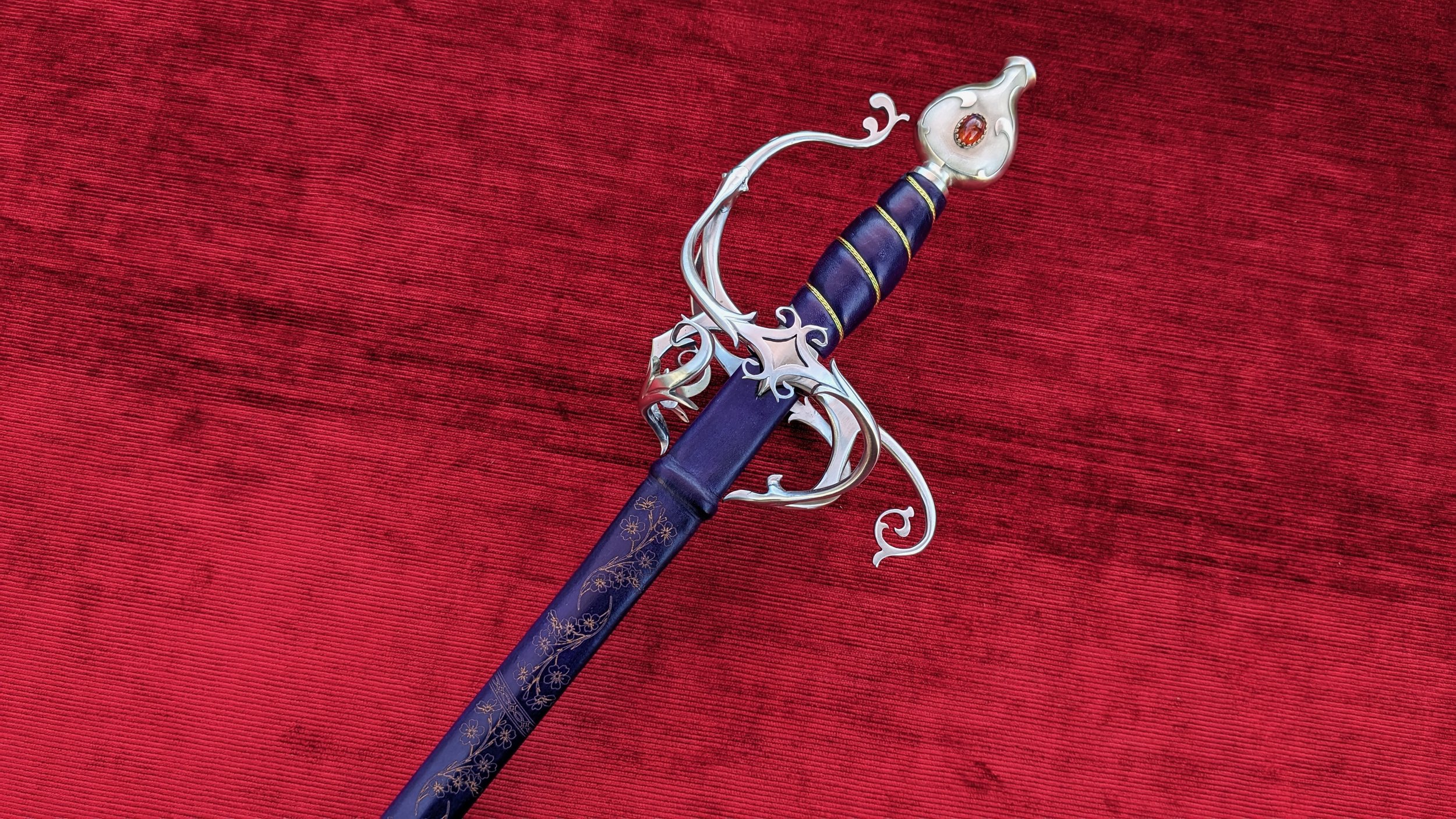 Fire Opal Fantasy Rapier [BLUNT] — Jesse Belsky Stageswords