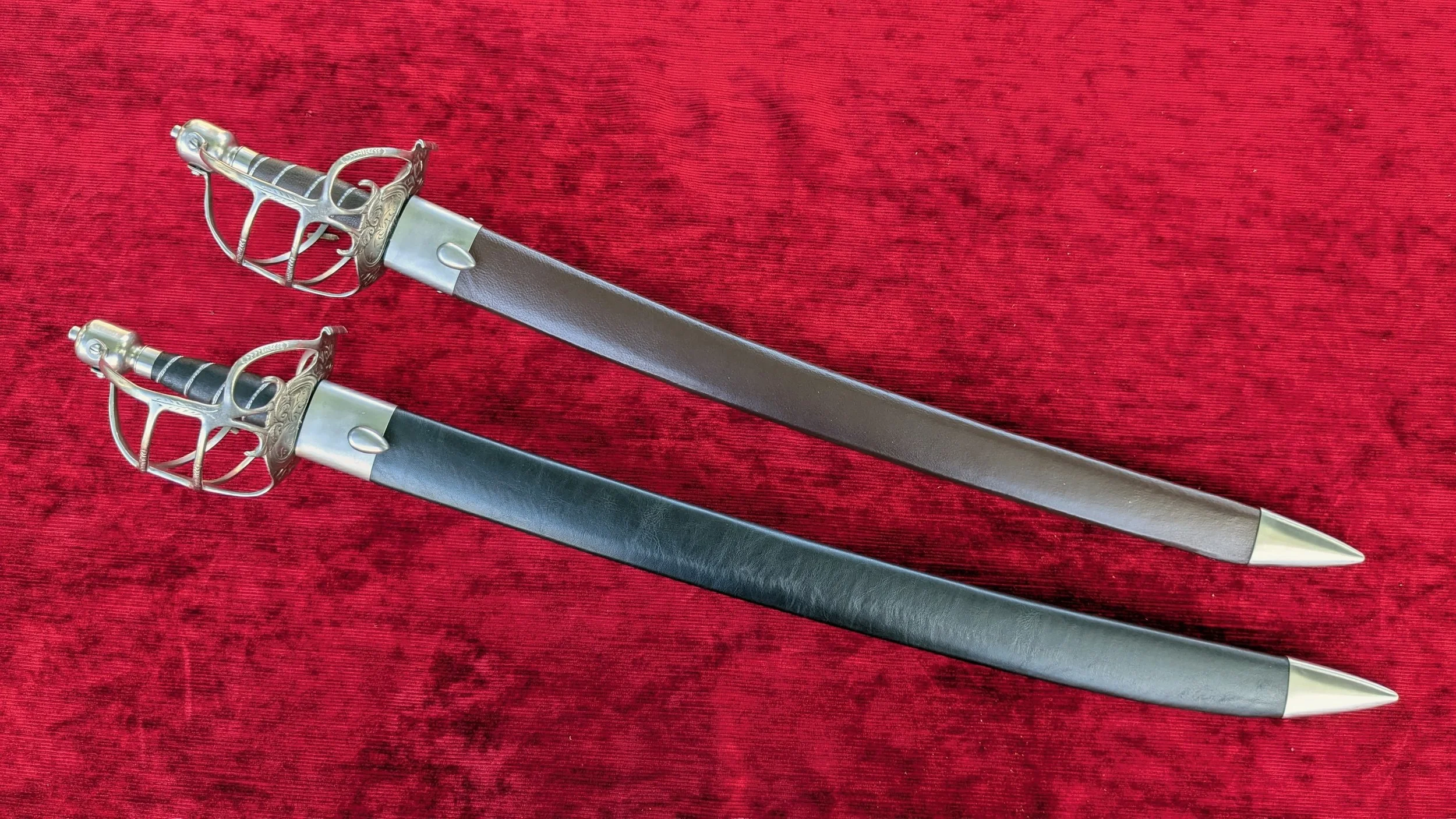 Captain Flint Mortuary Hilt Cutlass 9 -- Black Leather [SHARP] — Jesse ...