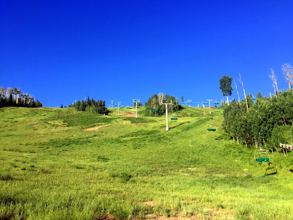 Running up Snowmass.