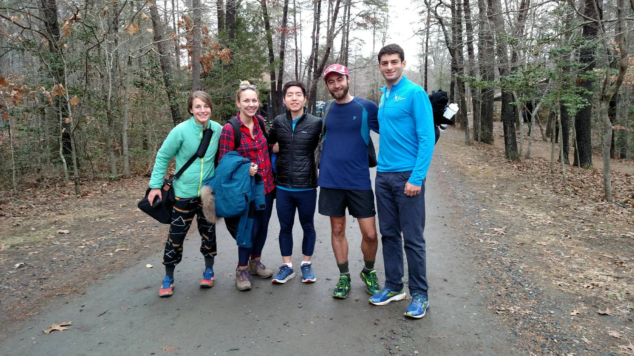 The crew, after the finish--Julie, Gillian, Jeremy, and Phil.