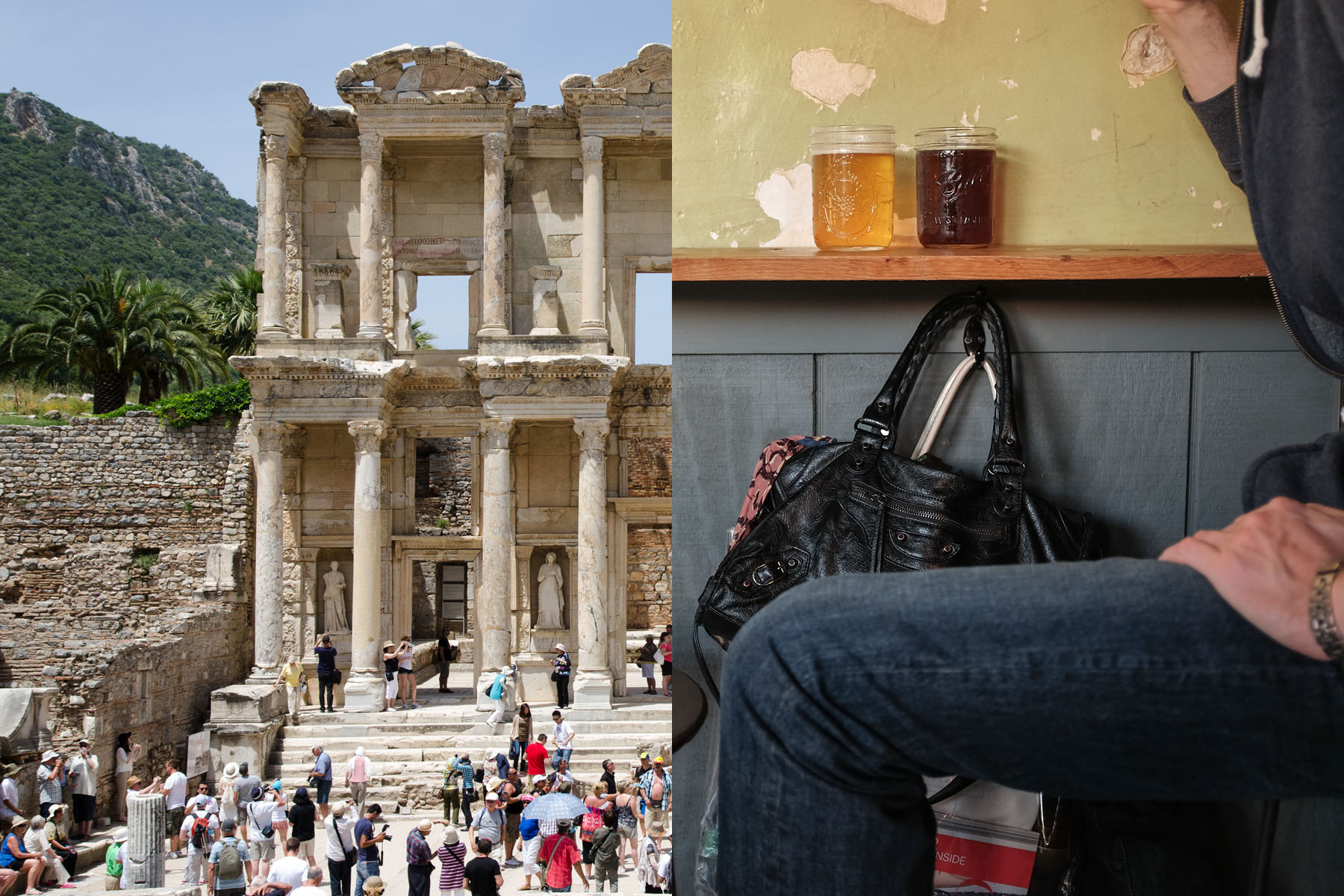 May 22: Two Years Ago, I was awestruck by the Library of Celsus in Ephesus. Today, my favorite part of Friday was coming home to this guy... Or meeting him for dinner and a drink, especially when it's at Morgan's for ribs and cornbread. 