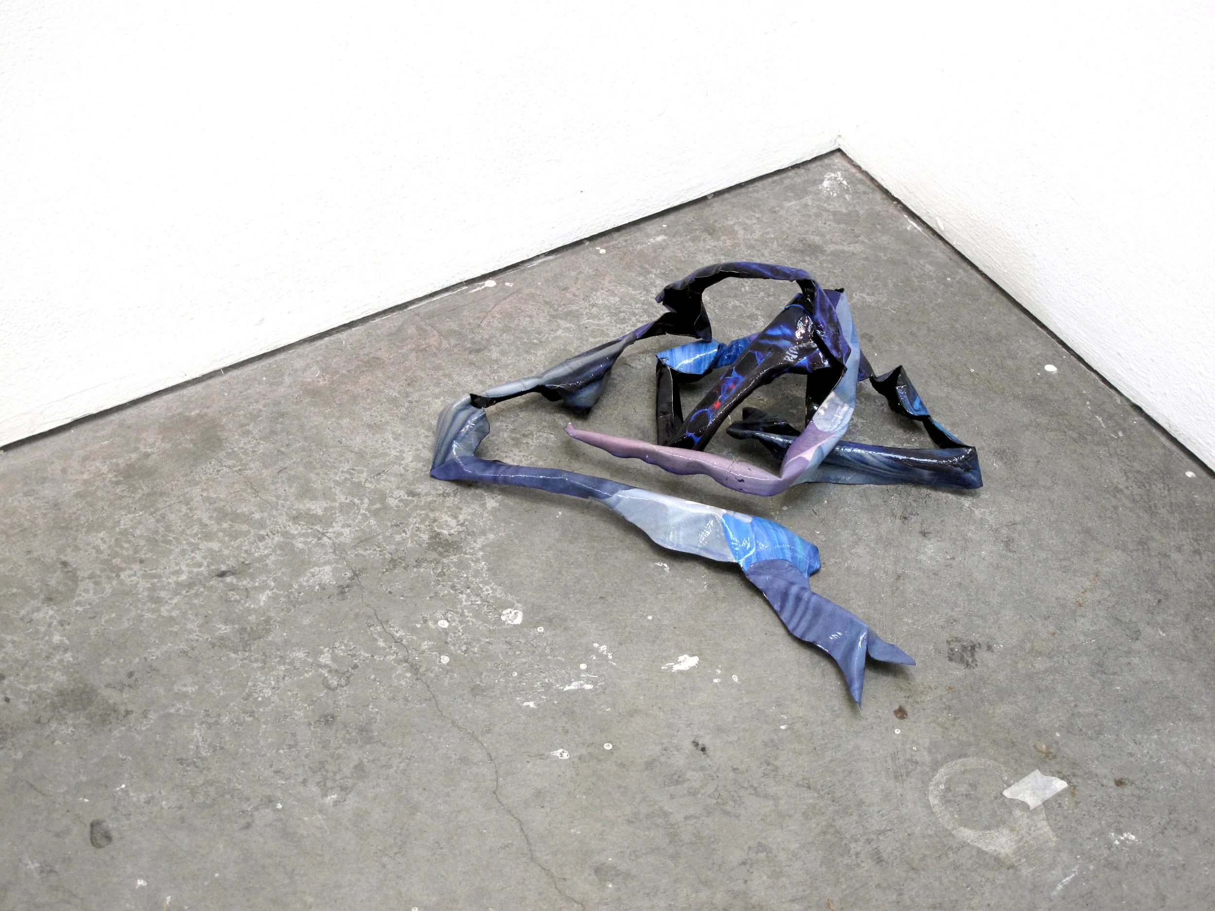 Phantom Limb (guts), 2015, Found images, aluminum, Approx. 14 X 5 X 8”