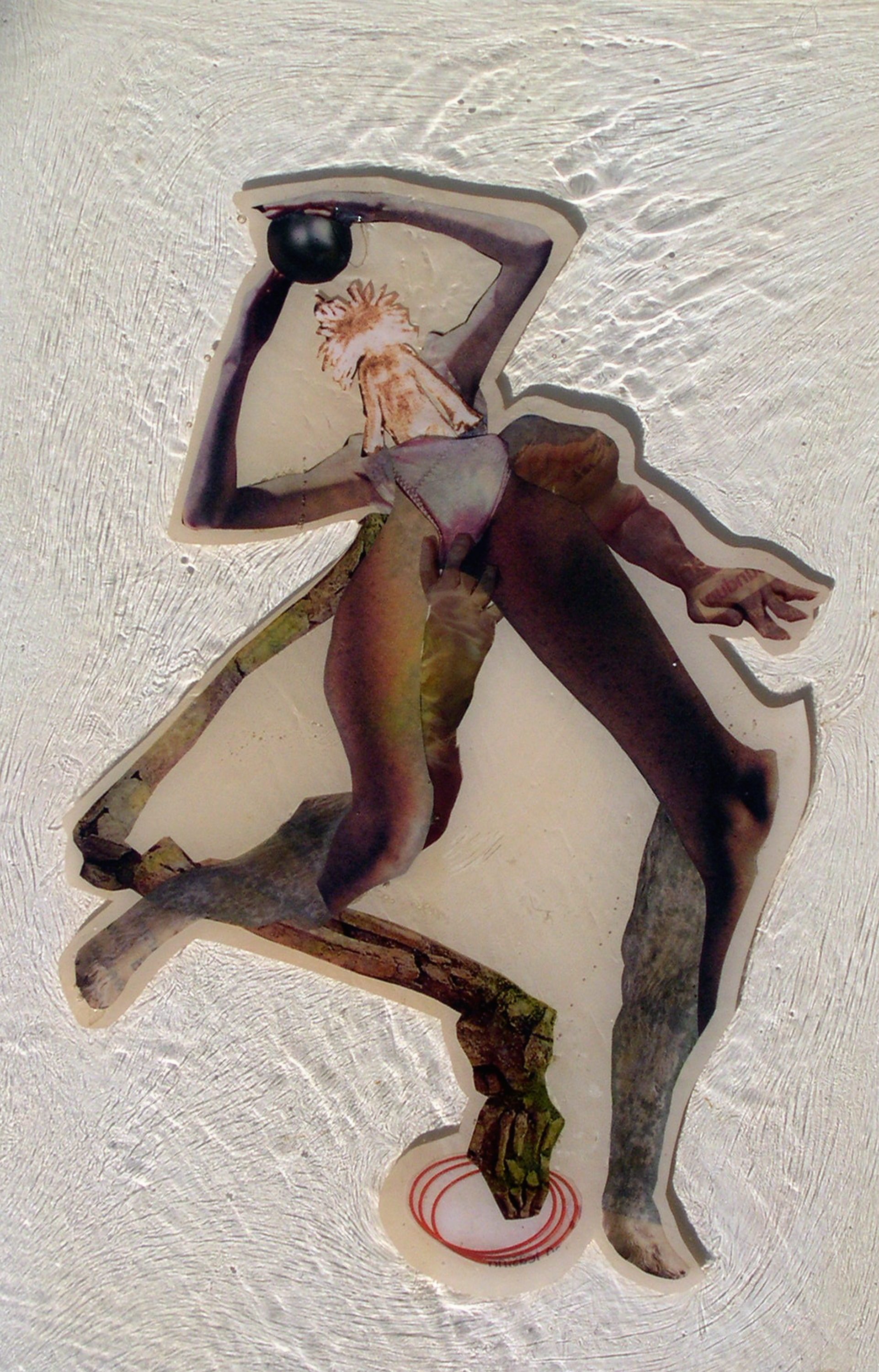   It’s Run Away Without Her, &nbsp;2004,&nbsp;Self-produced photographs and appropriated printed materials cast in plastic resin. 7.25 X 10.25” 