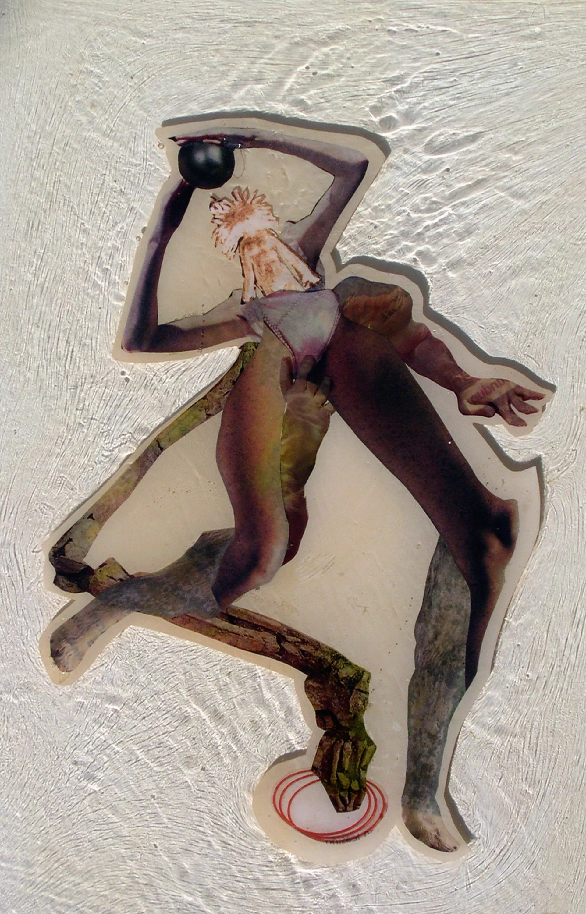 It’s Run Away Without Her, 2004, Self-produced photographs and appropriated printed materials cast in plastic resin. 7.25 X 10.25”