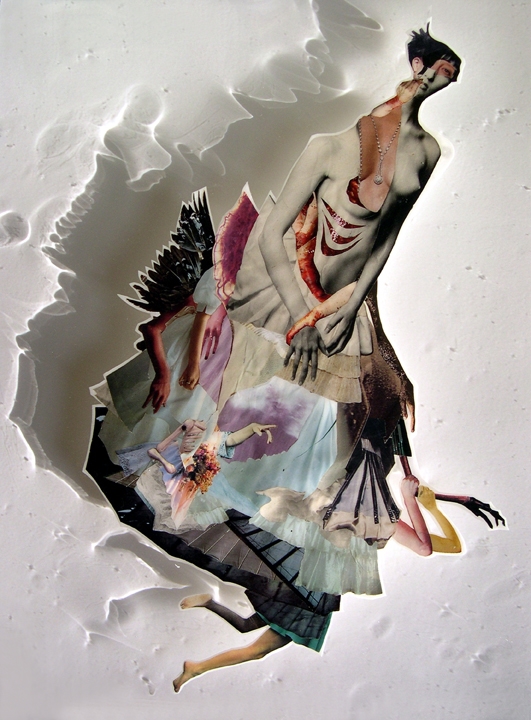   Sinking Ship ,&nbsp;2008,&nbsp;Self-produced photographs, vintage photographs, and appropriated printed materials cast in plastic resin. 16 X 20” 