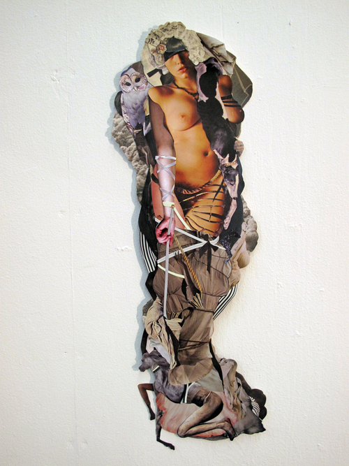   Dowry , 2013,&nbsp;Hand-cut and assembled found images, photographs. Approx. 20 X 30” 