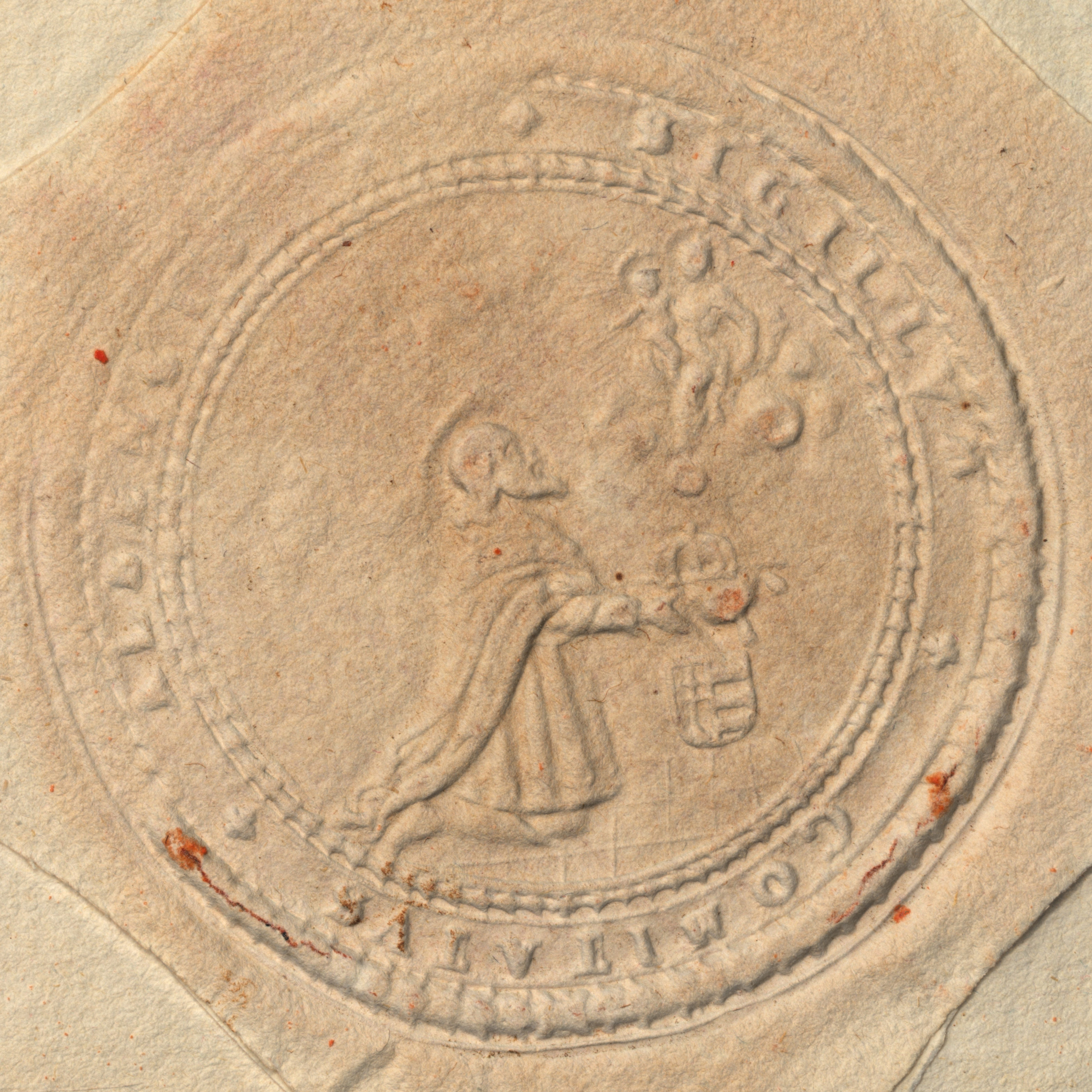 Copy of Hungarian Letter, detail of seal using RTI