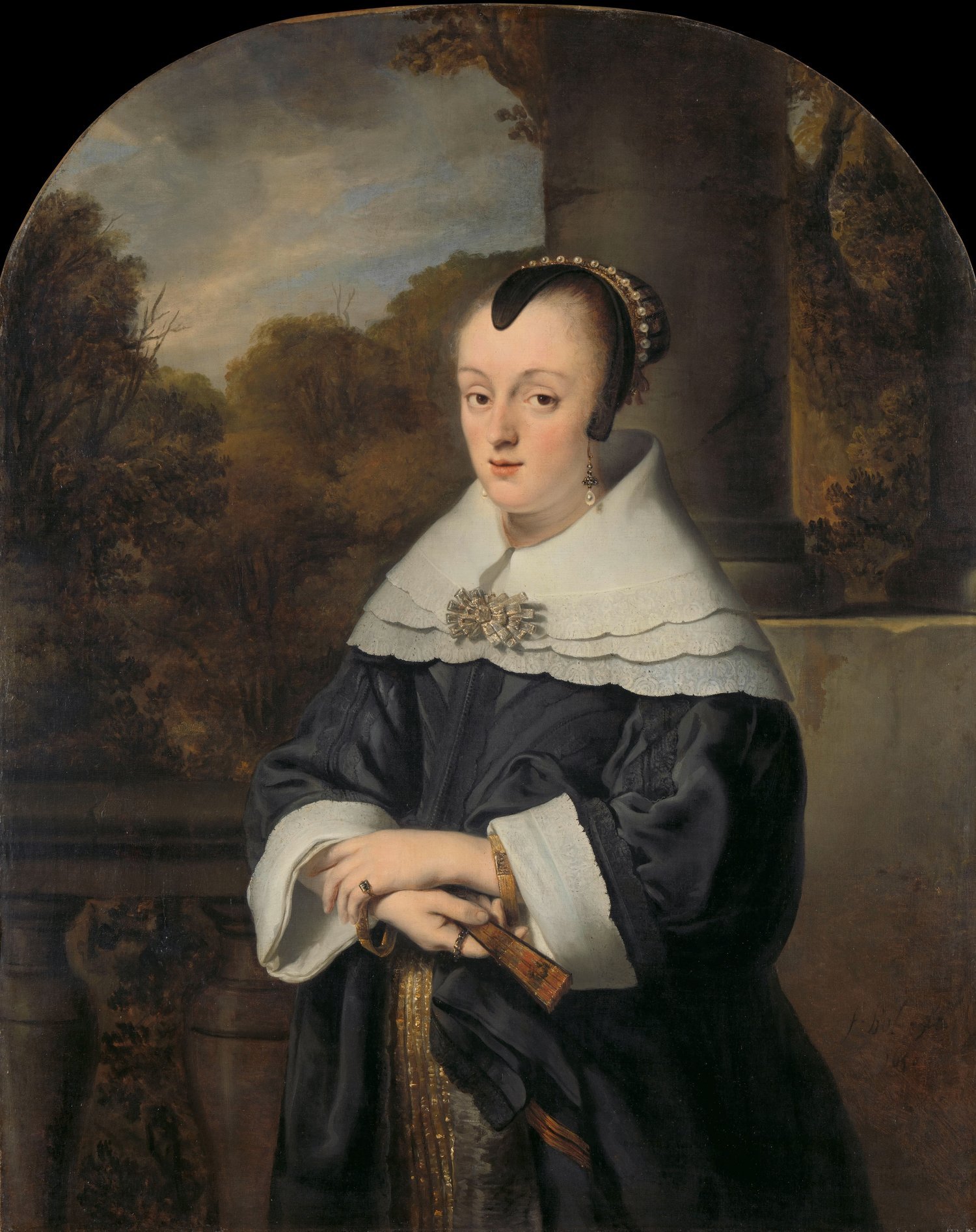 Maria Rey, portrait by Ferdinand Bol, 1650. Rijksmuseum, Amsterdam.